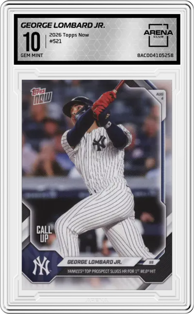2026 Topps Now George Lombard Jr. #521 ARENA CLUB 10