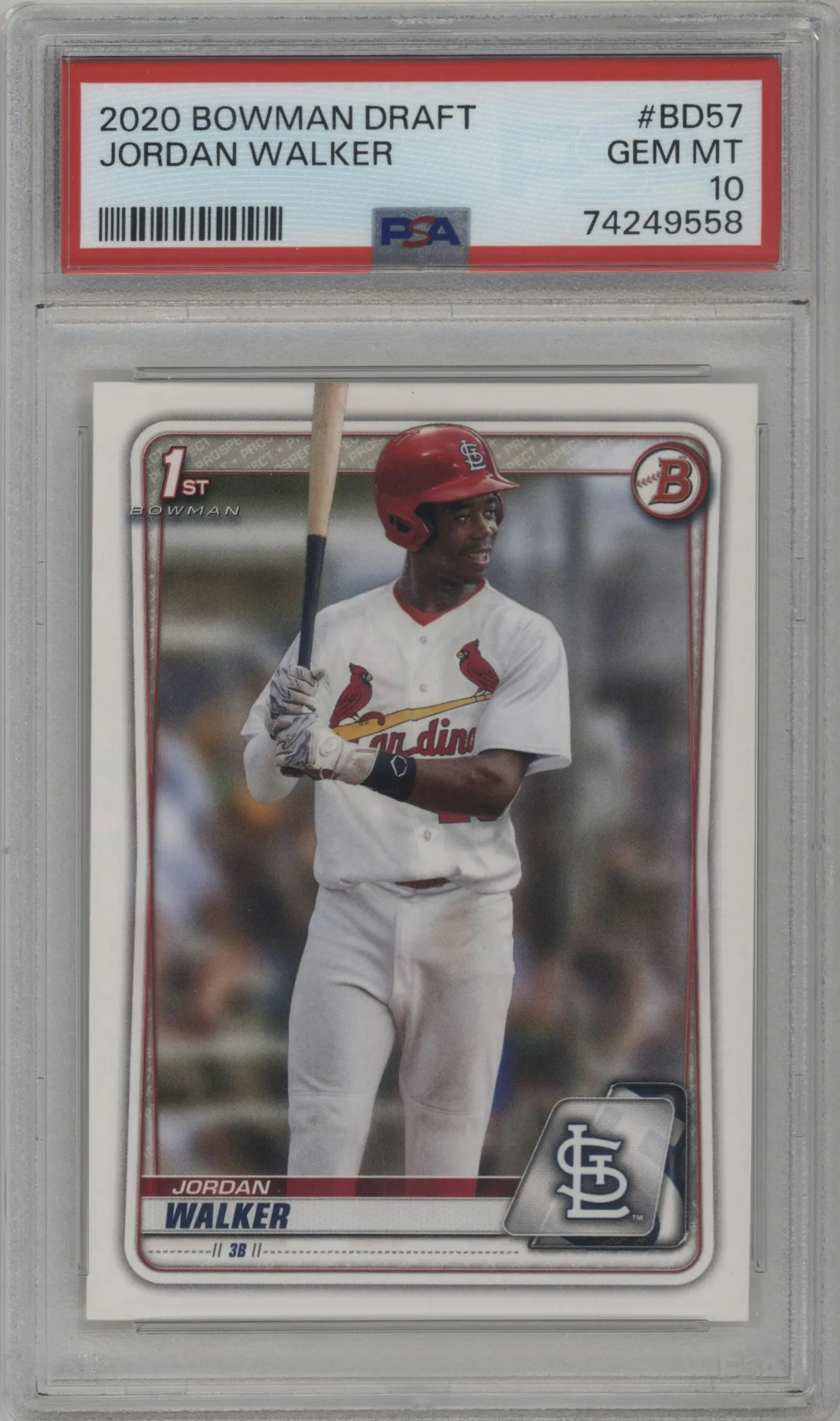 2020 Bowman Draft Jordan Walker #BD-57 PSA 10