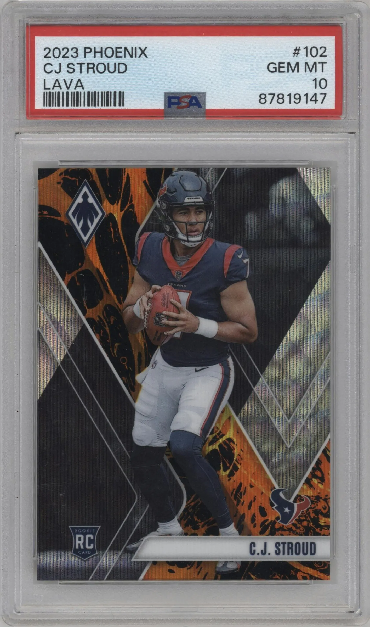 2023 Panini Phoenix C.J. Stroud Lava #102 PSA 10