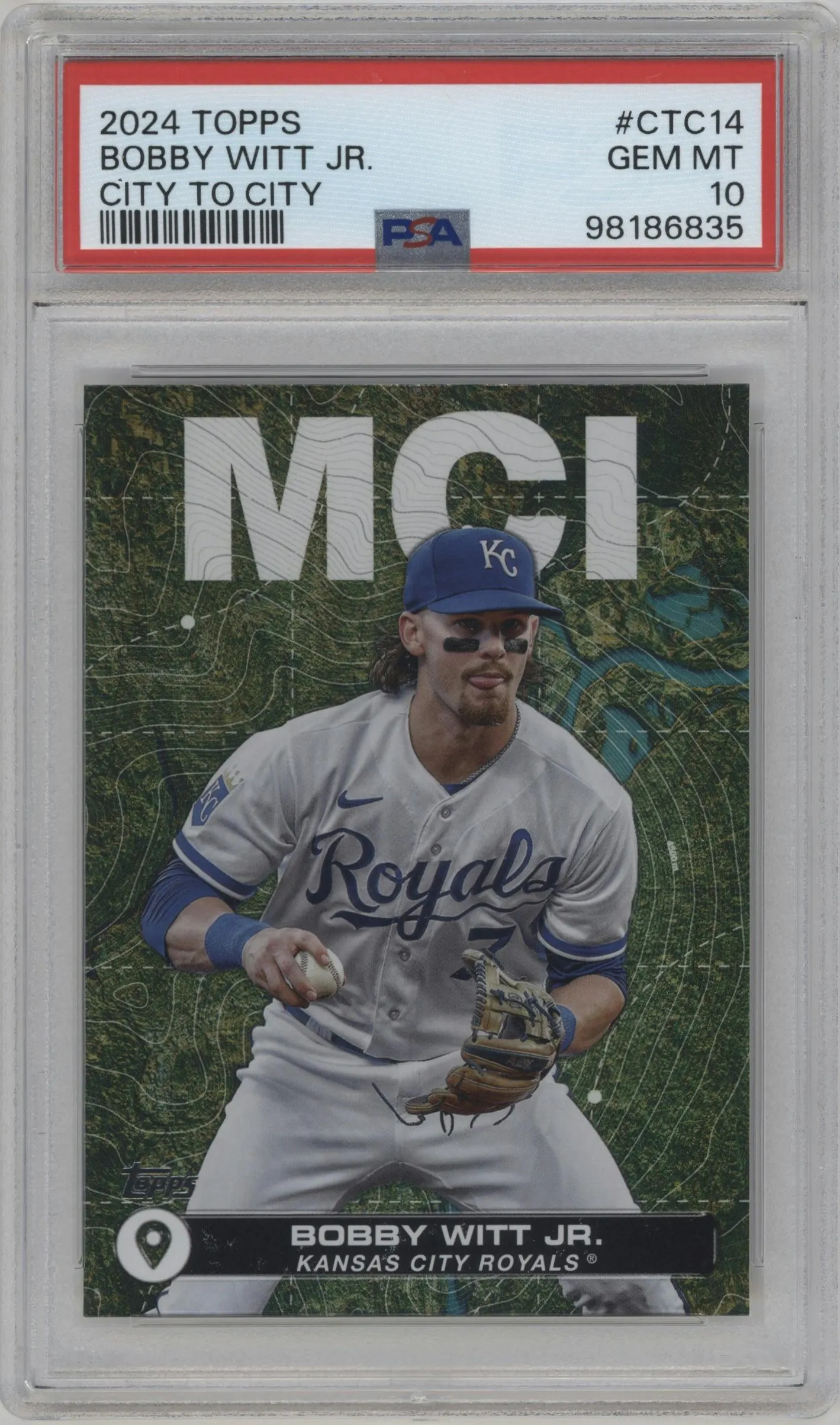 2024 Topps Series 2 Silver Pack City to City Bobby Witt Jr. PSA 10