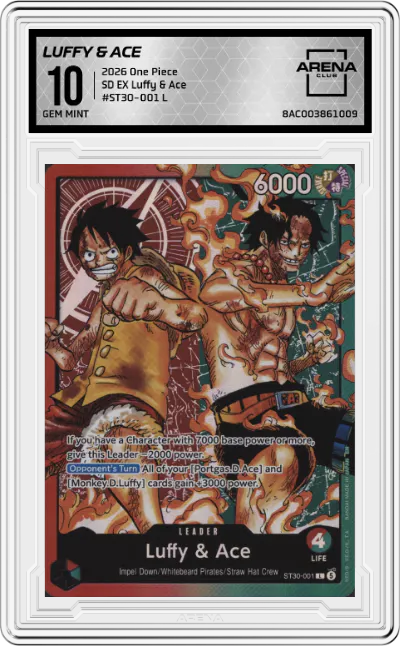 2026 One Piece SD EX Luffy & Ace Luffy & Ace L #ST30-001 L ARENA CLUB 10