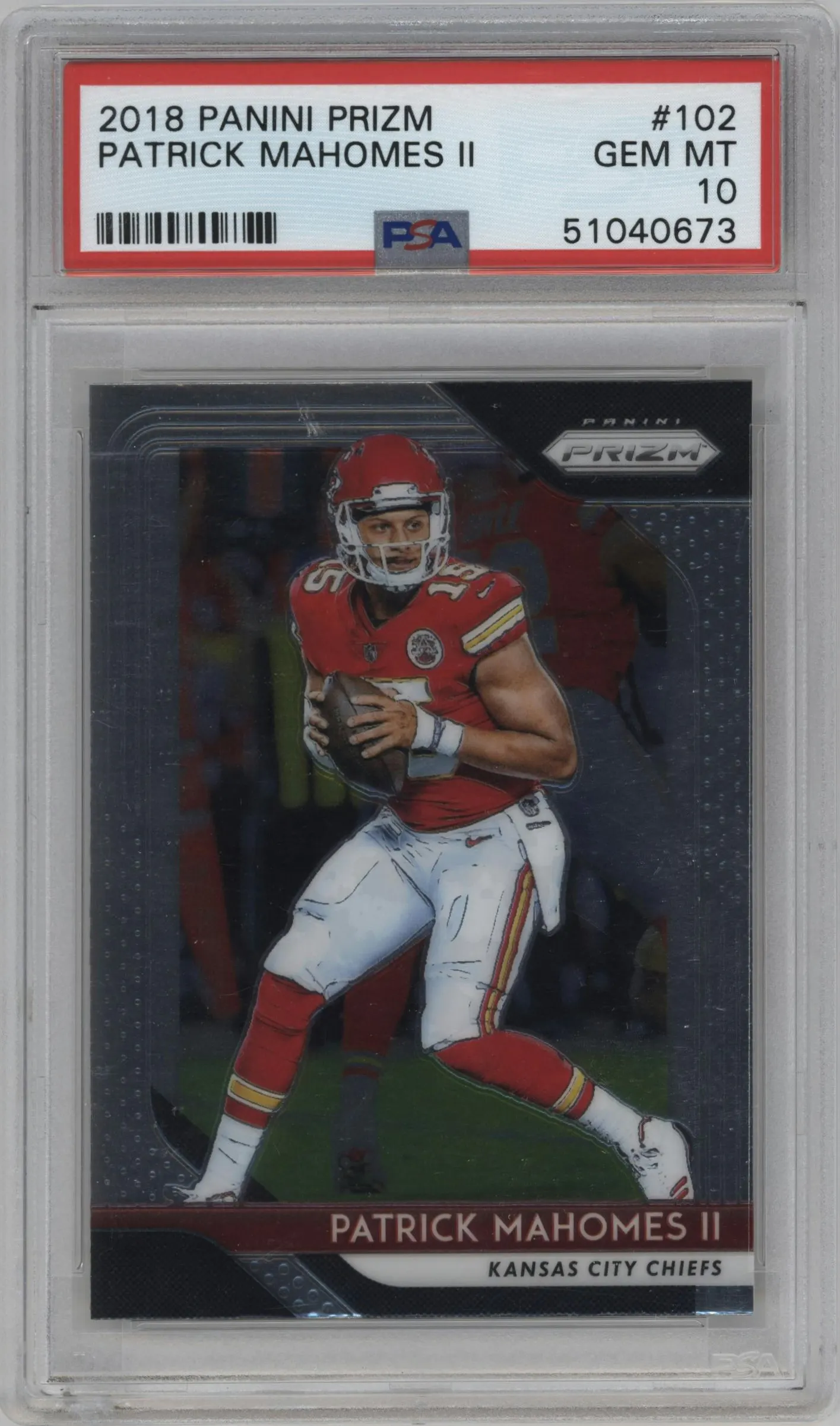2018 Panini Prizm Patrick Mahomes II #102 PSA 10