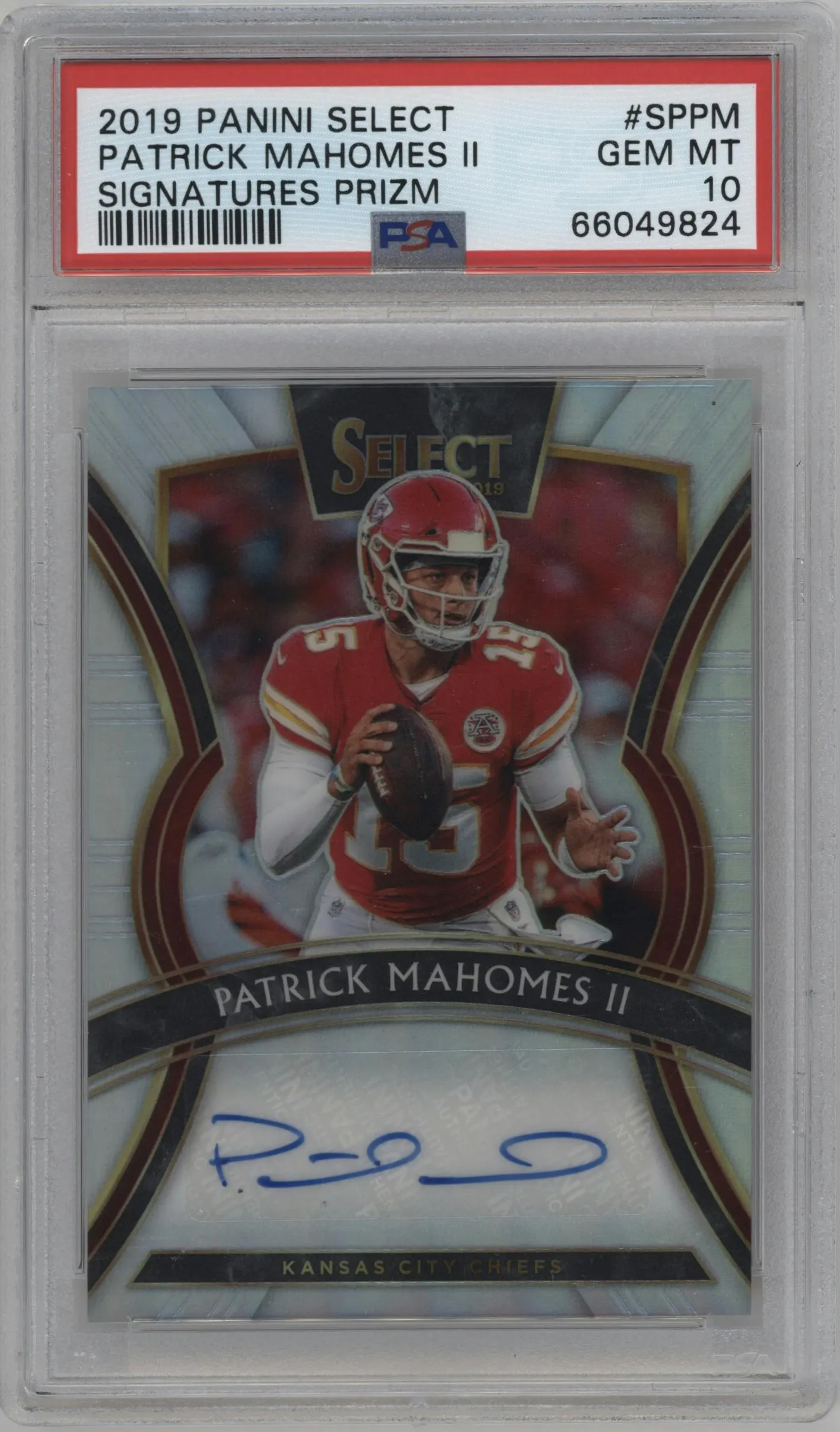 2019 Panini Select Sig. Patrick Mahomes II #SP-PM PSA 10