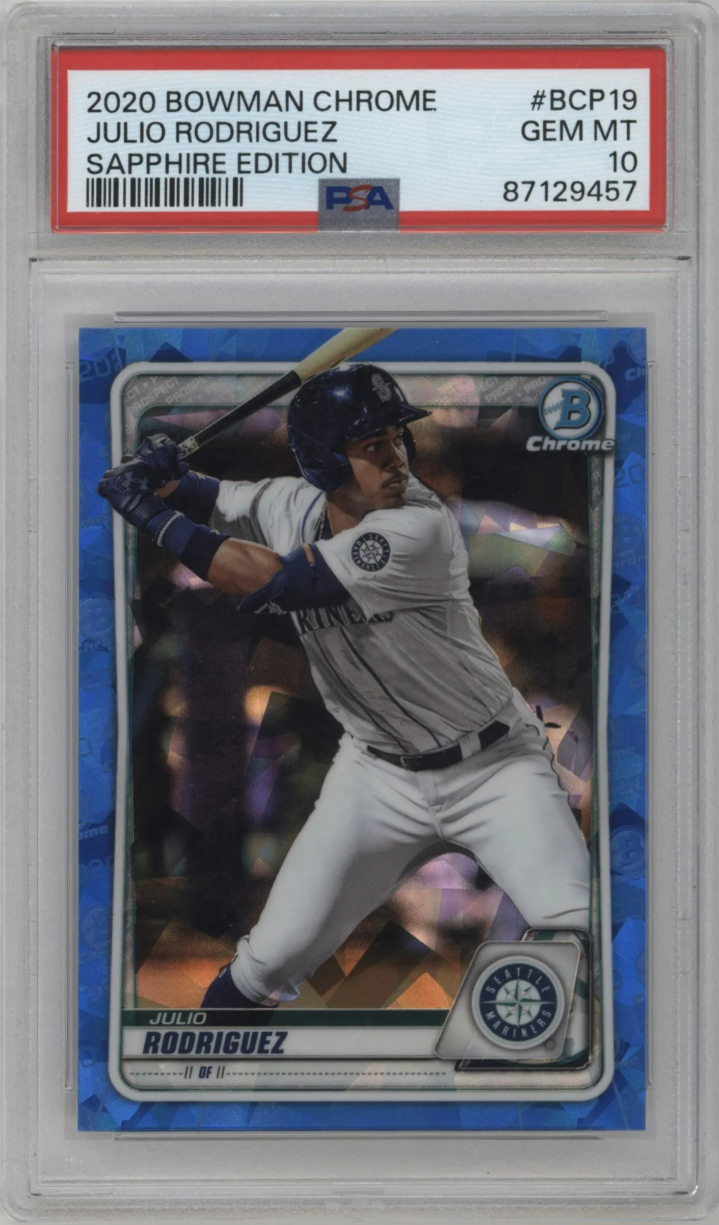 2020 Bowman Sapphire Edition Chr.Pros. Julio Rodriguez #BCP-19 PSA 10