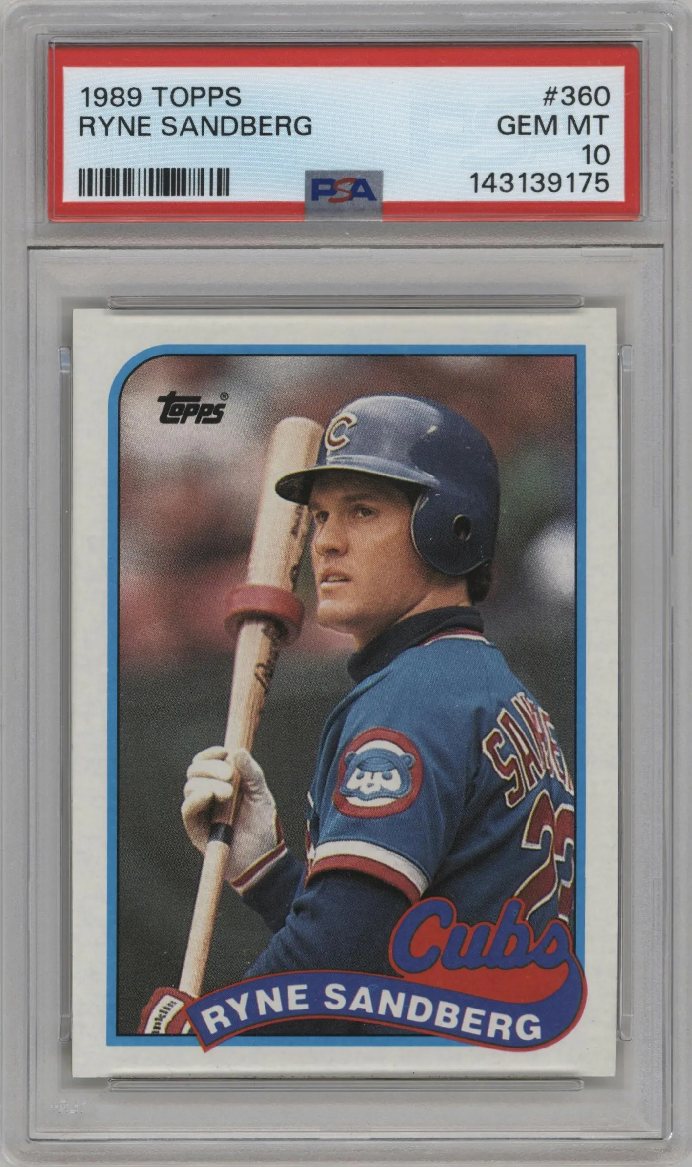 1989 Topps Ryne Sandberg #360 PSA 10