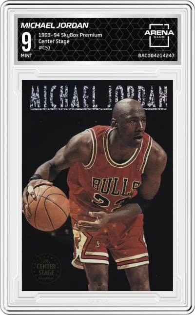 1993 SkyBox Premium Center Stage Michael Jordan #CS1 ARENA CLUB 9