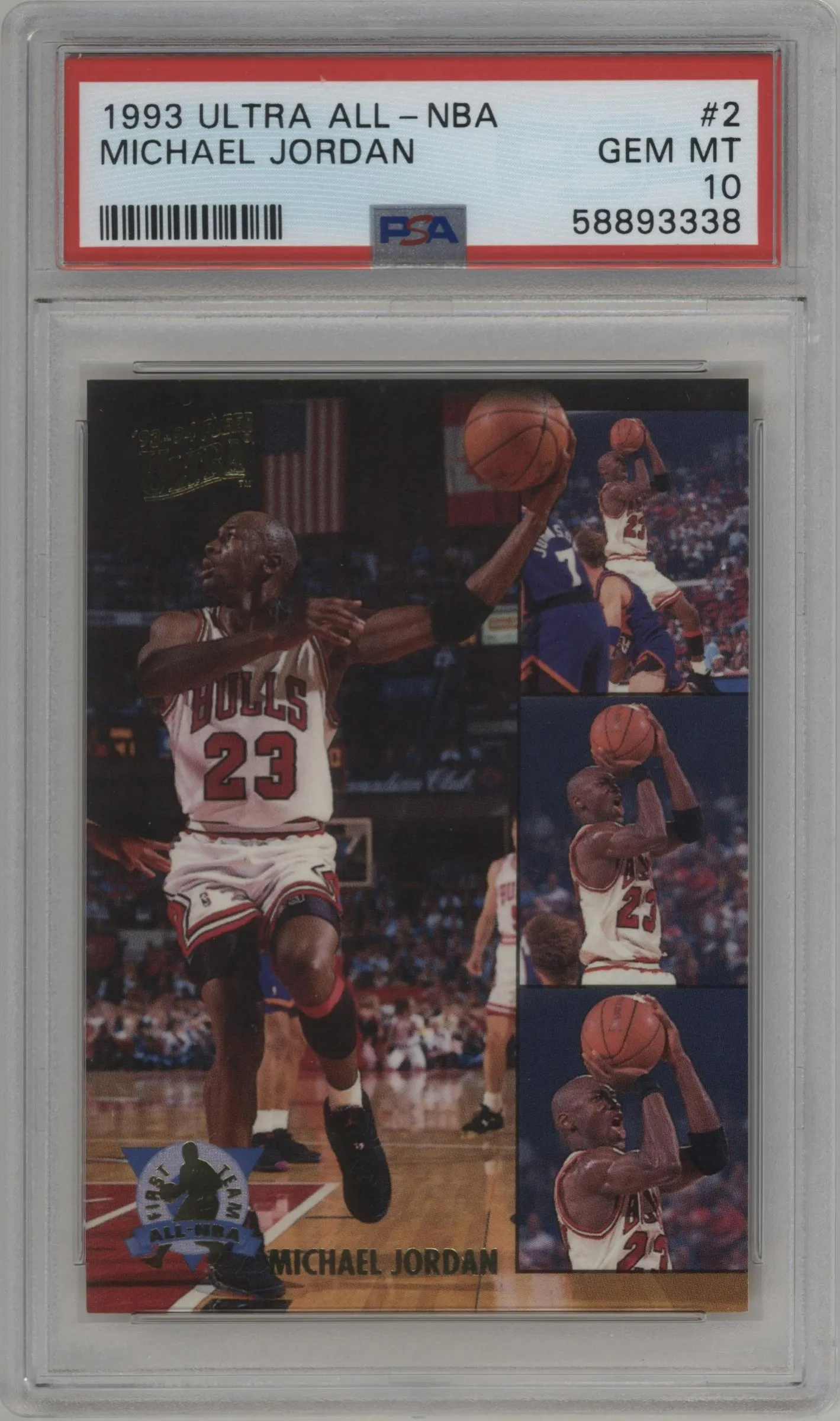 1993 Fleer Ultra All-NBA Michael Jordan #2 PSA 10