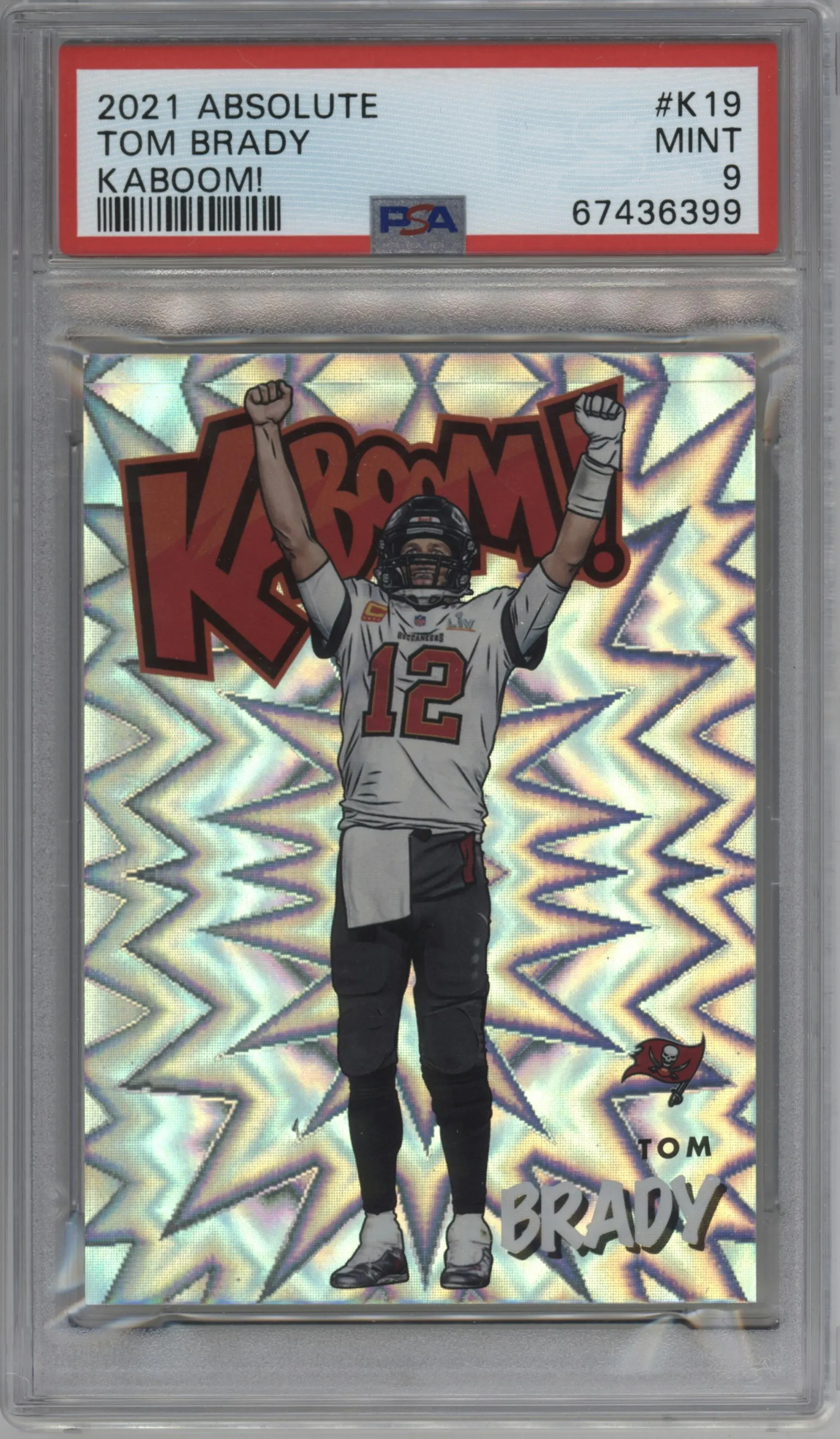2021 Panini Absolute Kaboom! Tom Brady #K19 PSA 9