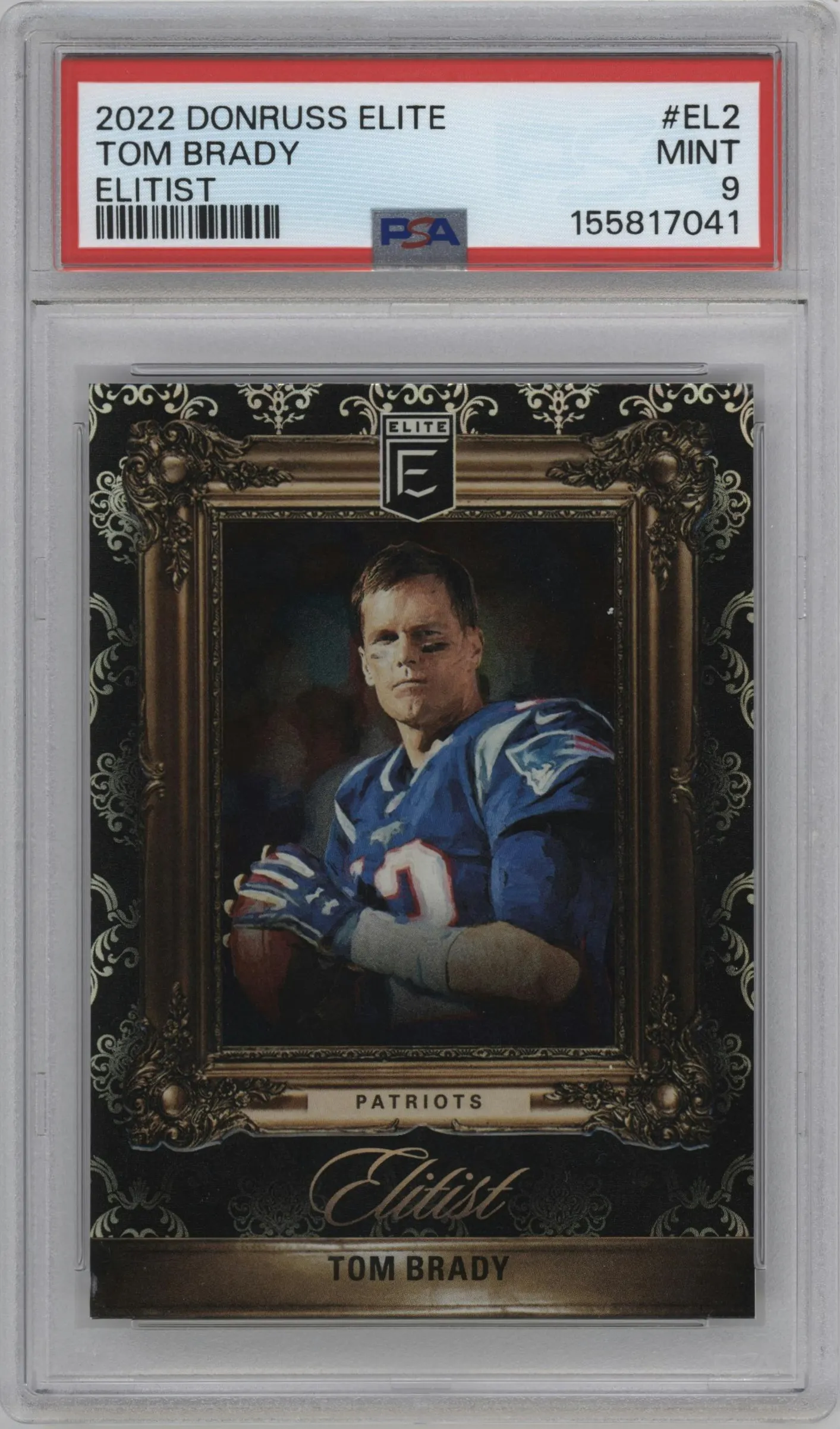 2022 Panini Donruss Elite Elitist Tom Brady #EL-2 PSA 9