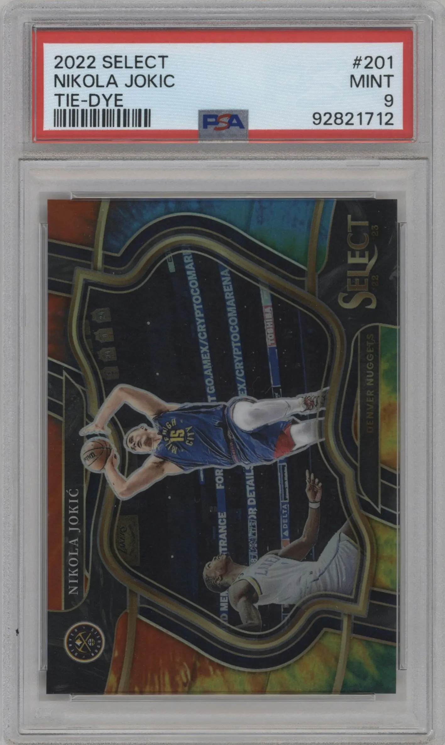 2022 Panini Select Courtside Nikola Jokic Tie-Dye #201 PSA 9