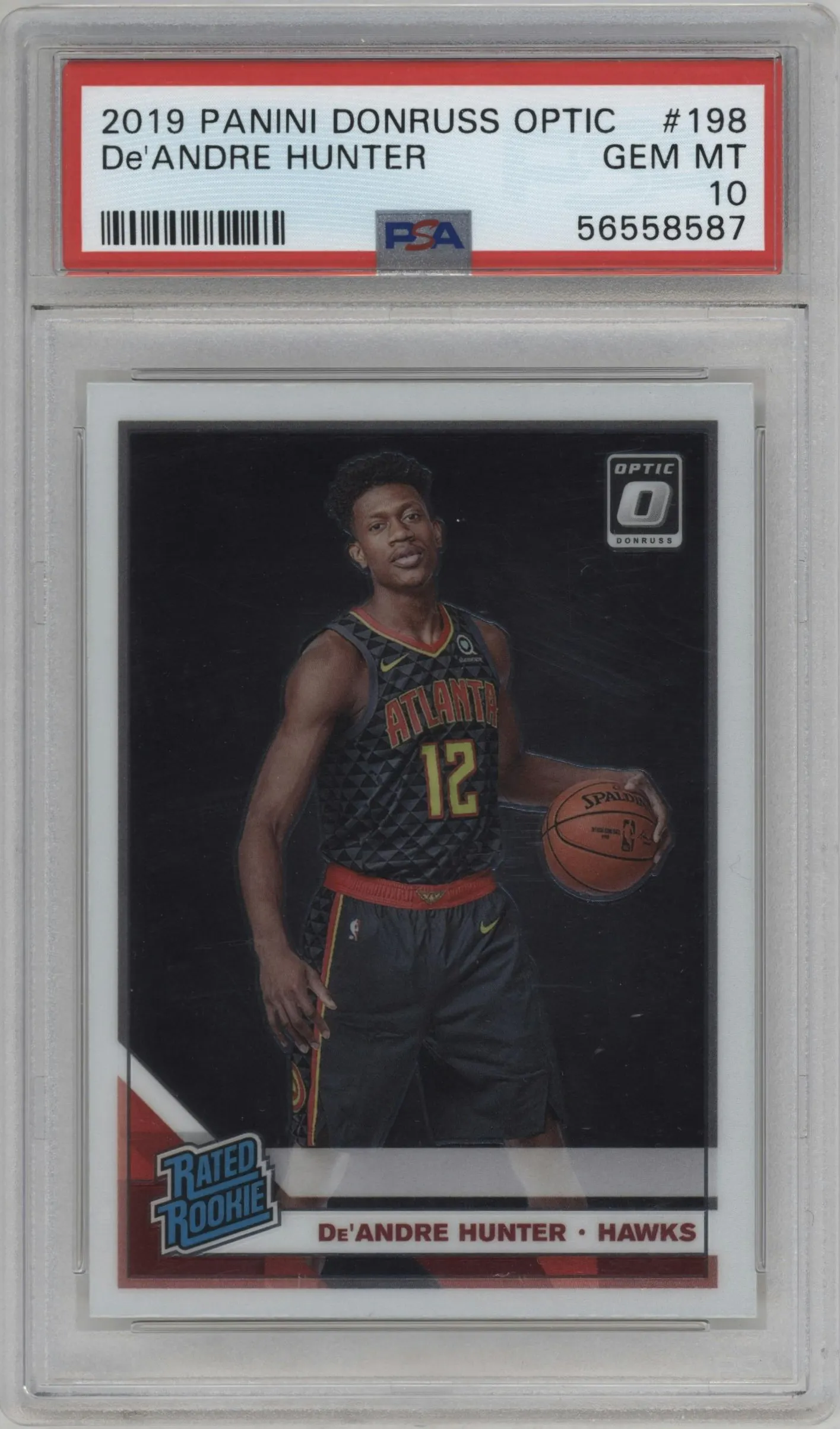 2019 Panini Donruss Optic Rated Rookie De'Andre Hunter #198 PSA 10