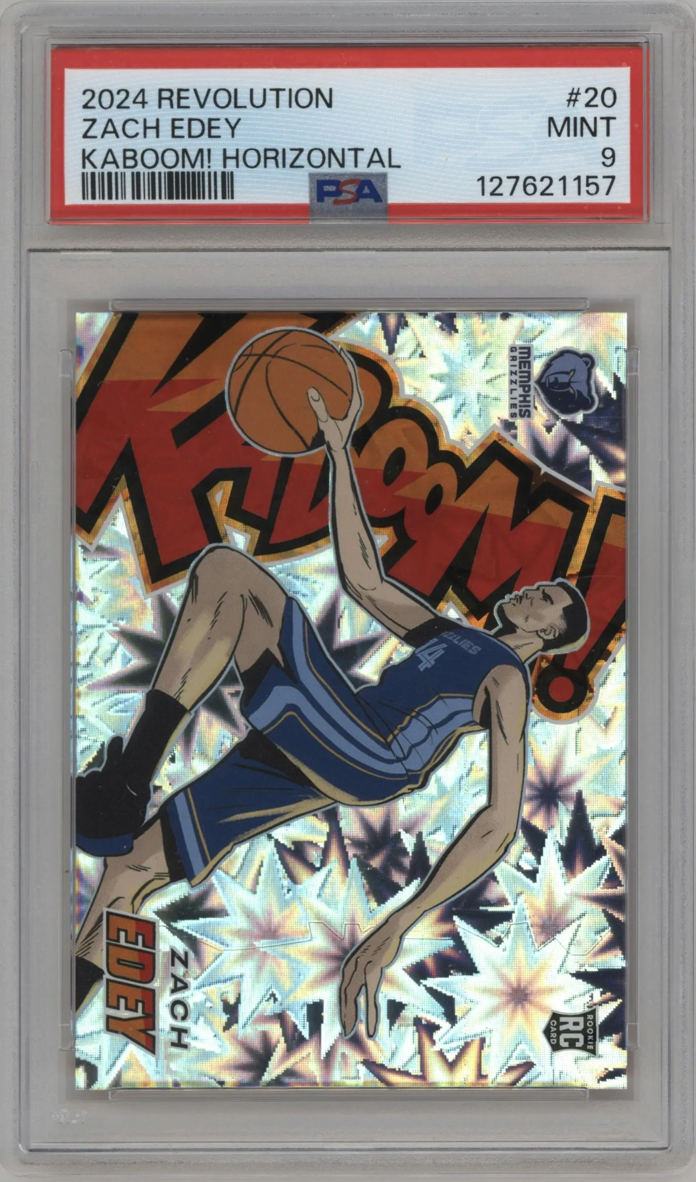2024 Panini Revolution Kaboom! Horizontal Zach Edey #20 PSA 9