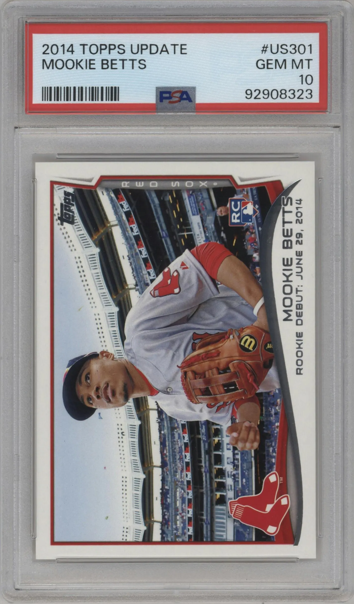 2014 Topps Update Mookie Betts #US-301 PSA 10