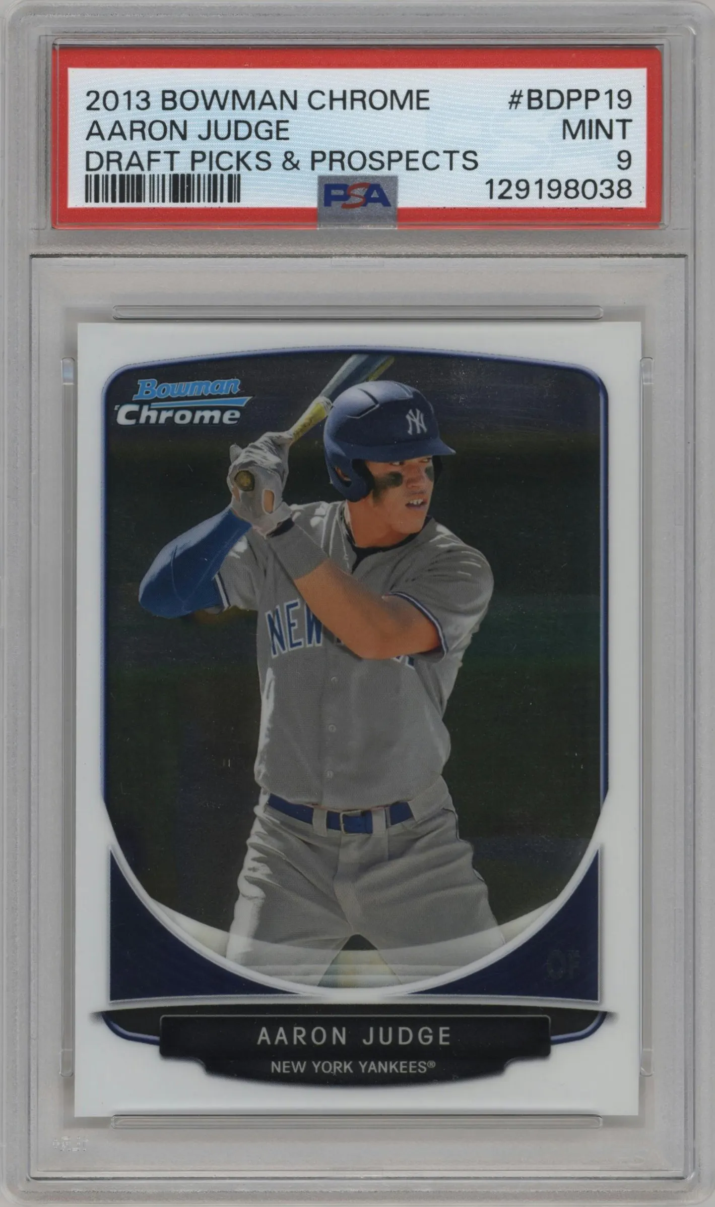 2013 Bowman Draft Picks & Prospects Chrome DP Aaron Judge #BDPP19 PSA 9