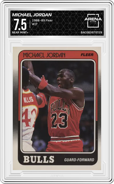 1988 Fleer Michael Jordan #17 ARENA CLUB 7.5