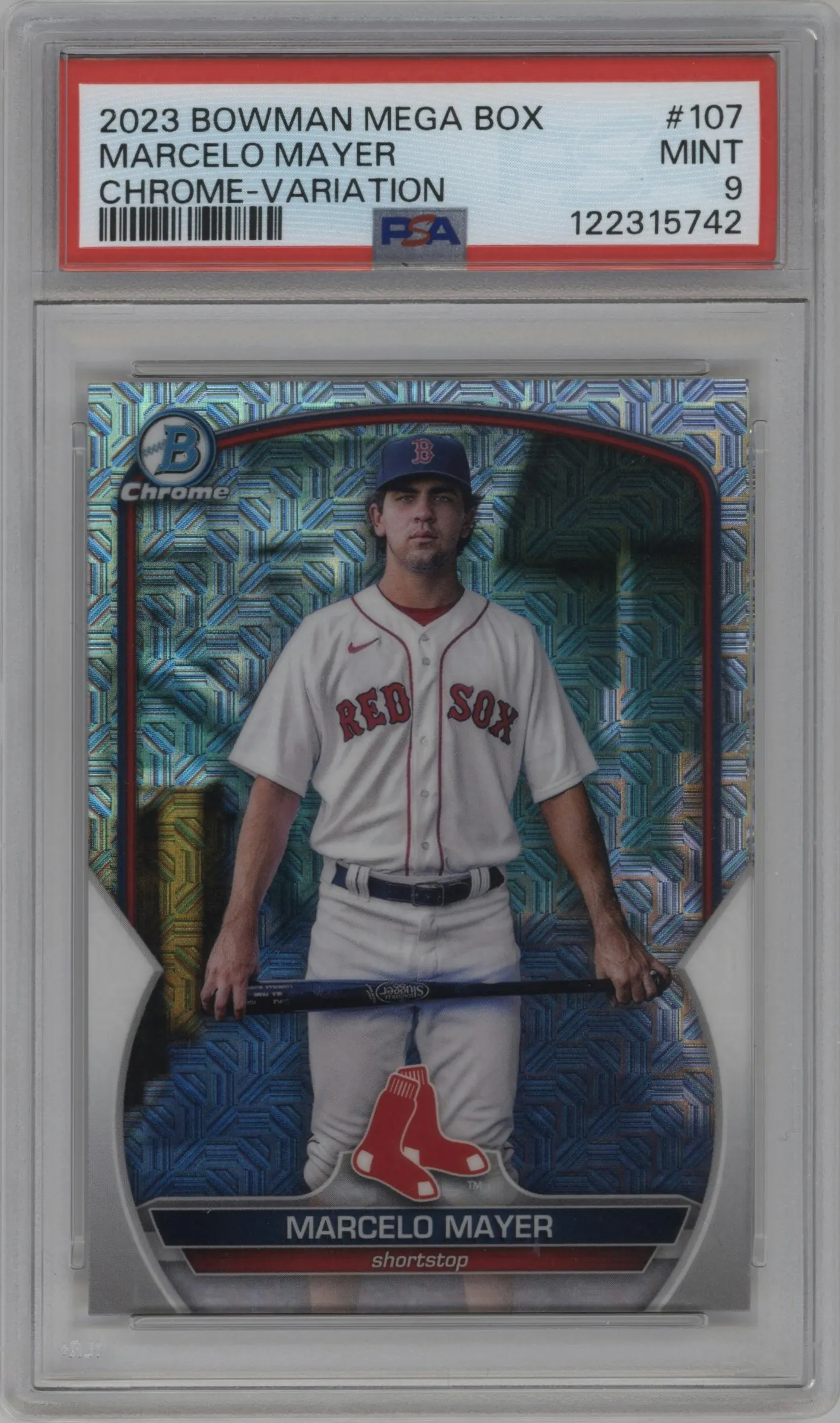 2023 Bowman Mega Box Image Var. Marcelo Mayer #BCP-107 PSA 9
