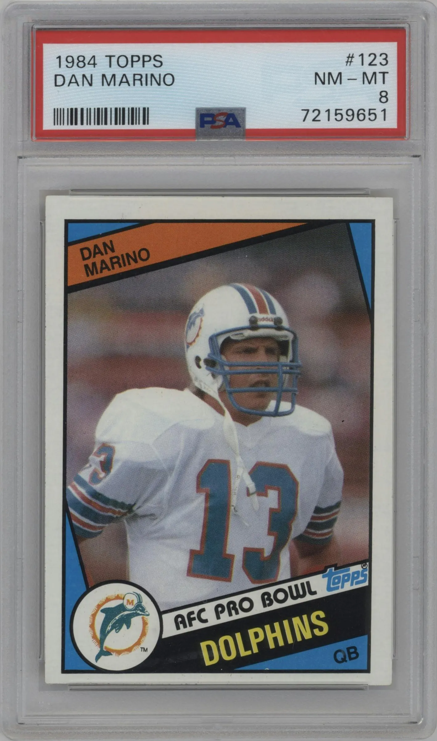 1984 Topps Dan Marino #123 PSA 8