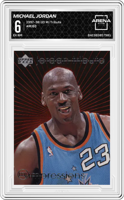1997 Upper Deck Michael Jordan Tribute Michael Jordan #MJ60 ARENA CLUB 6