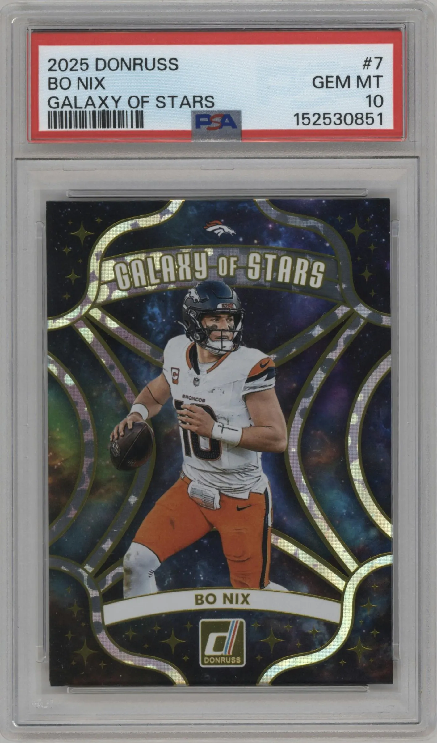 2025 Panini Donruss Galaxy of Stars Bo Nix #7 PSA 10