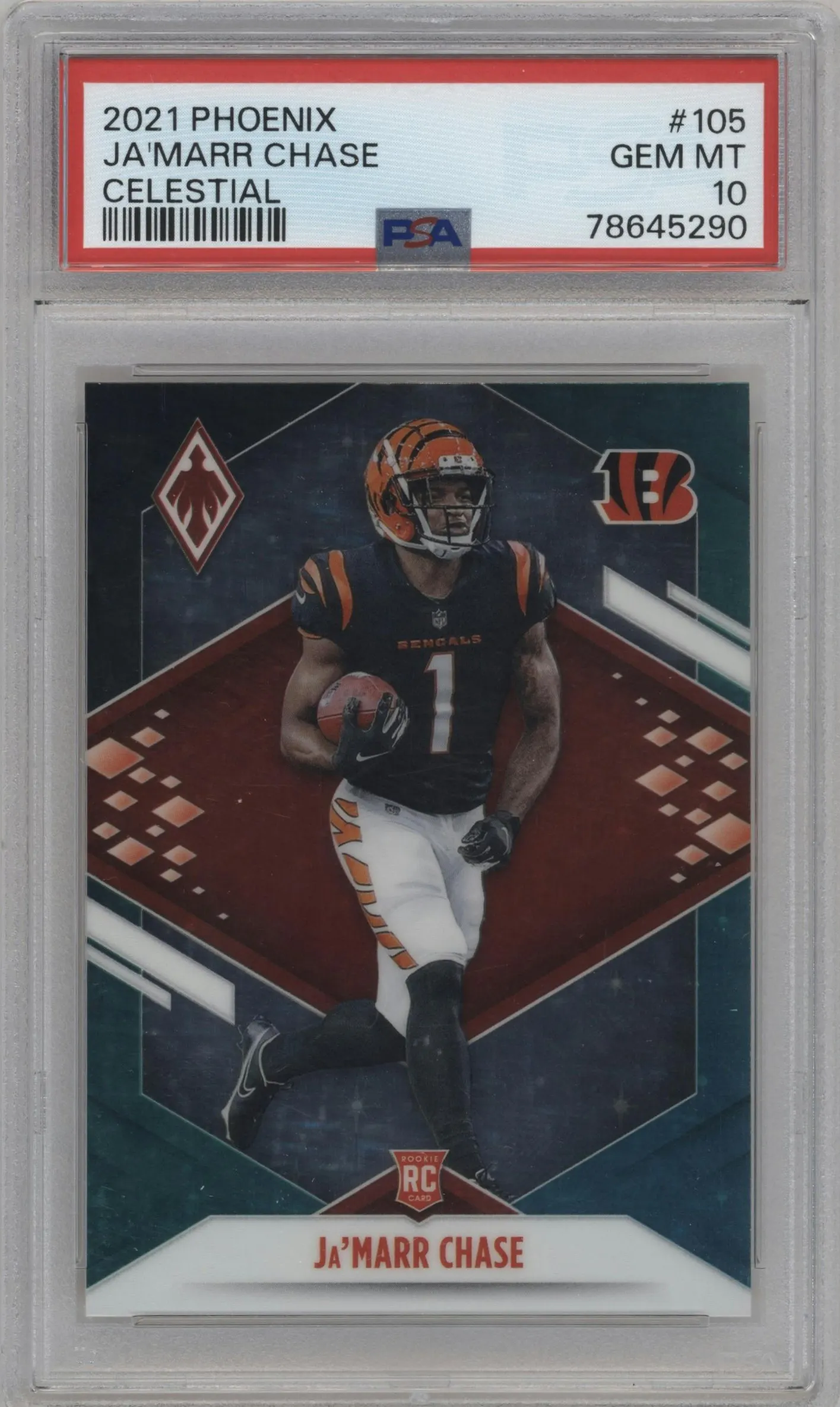 2021 Panini Phoenix Ja'Marr Chase Celestial #105 PSA 10