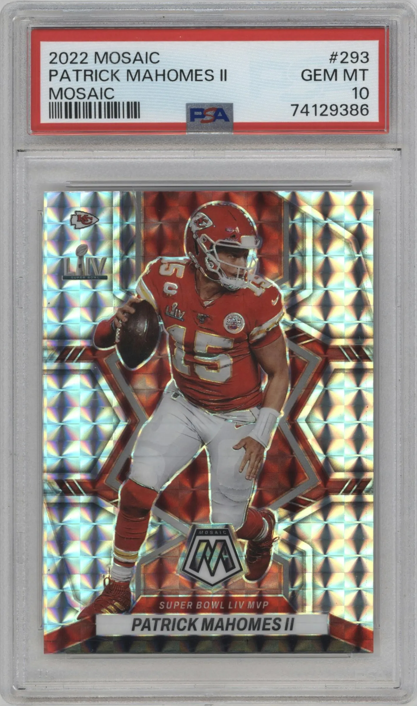 2022 Panini Mosaic Patrick Mahomes II Mosaic #293 PSA 10