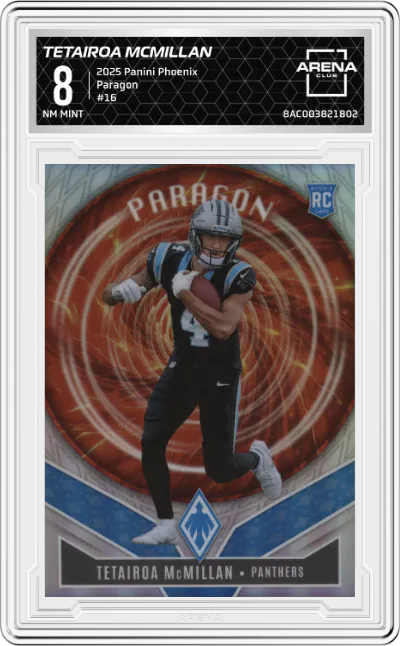 2025 Panini Phoenix Paragon Tetairoa McMillan #16 ARENA CLUB 8