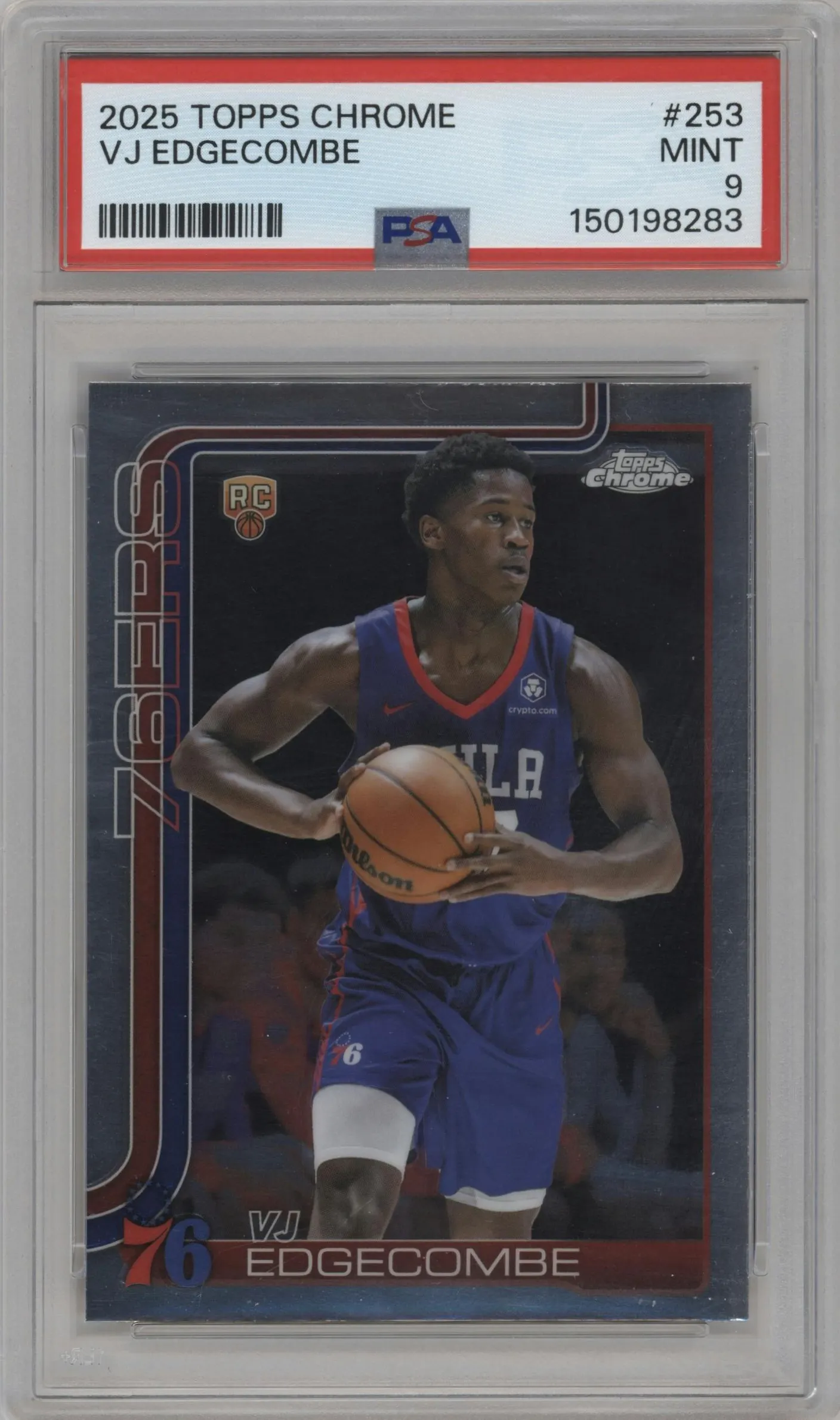2025 Topps Chrome VJ Edgecombe #253 PSA 9