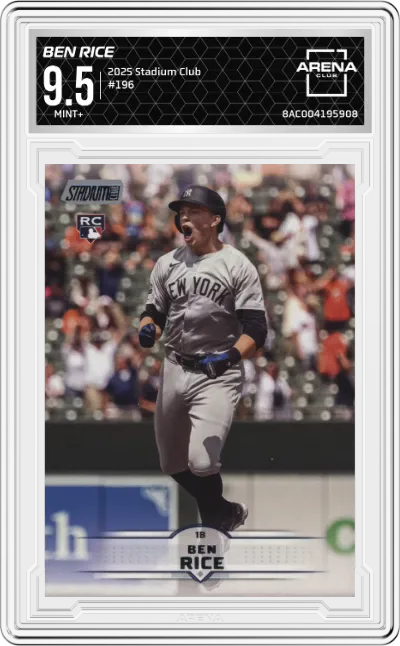 2025 Stadium Club Ben Rice #196 ARENA CLUB 9.5