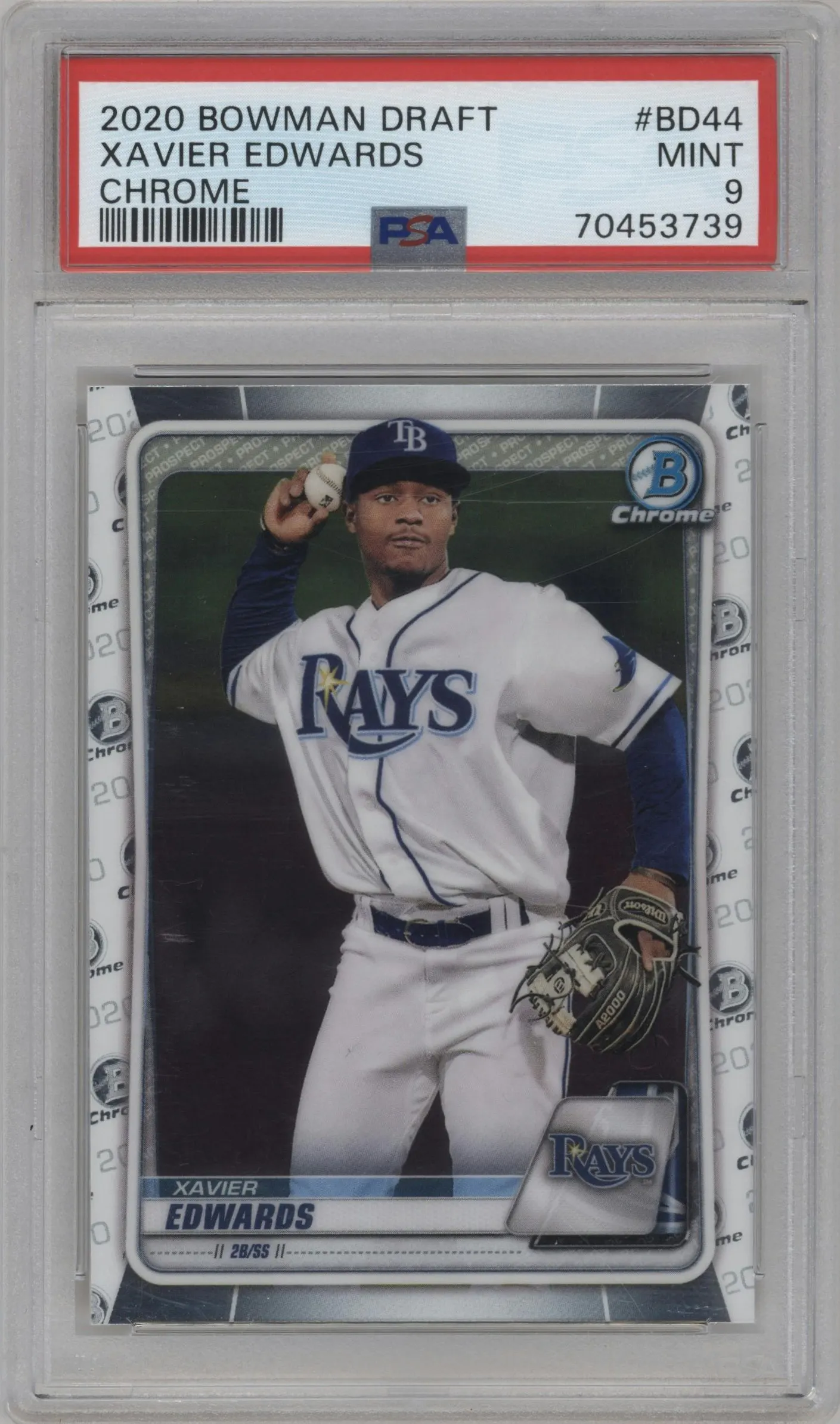 2020 Bowman Draft Chrome Xavier Edwards Chrome #BD-44 PSA 9