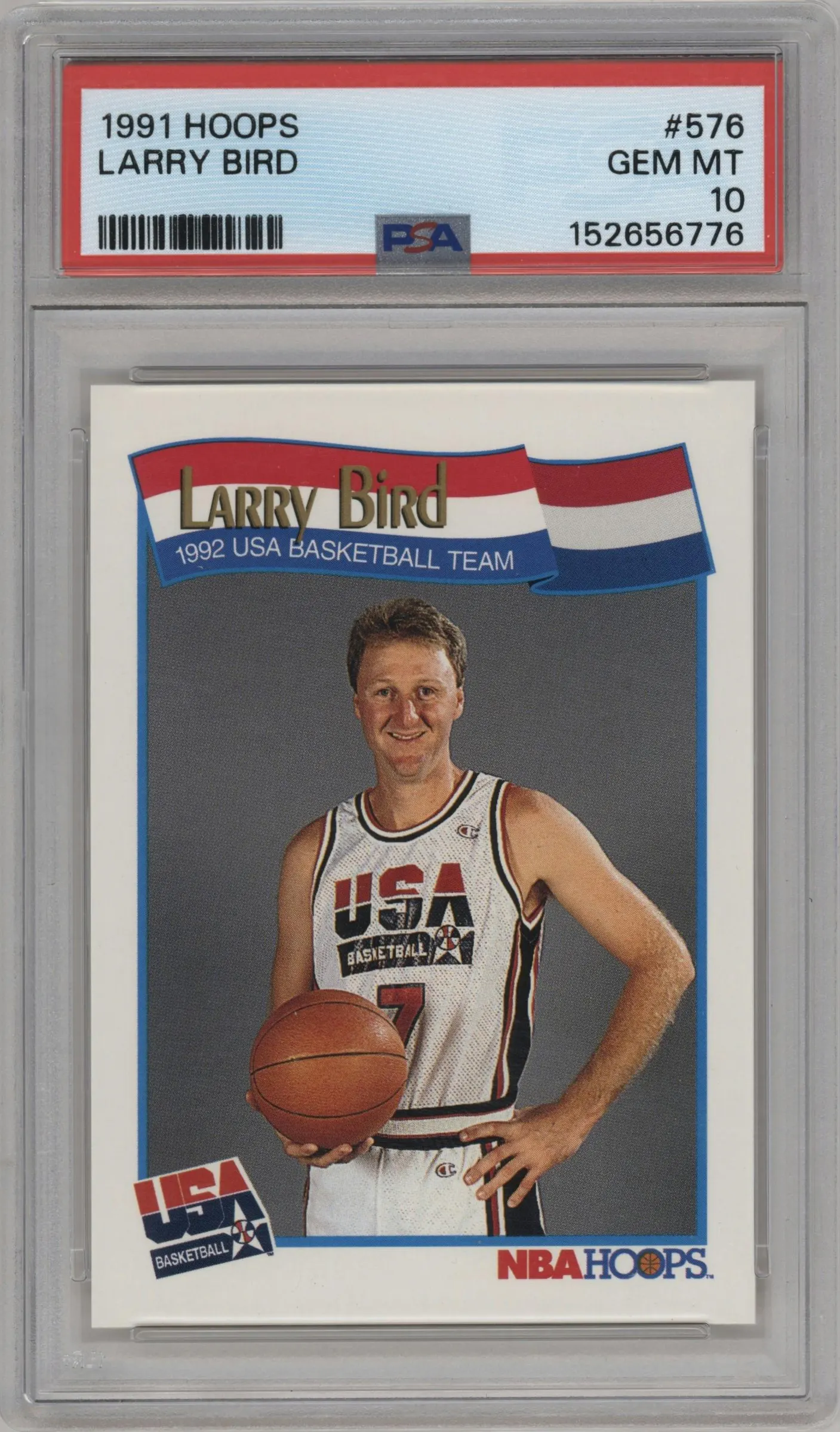 1991 NBA Hoops Larry Bird #576 PSA 10