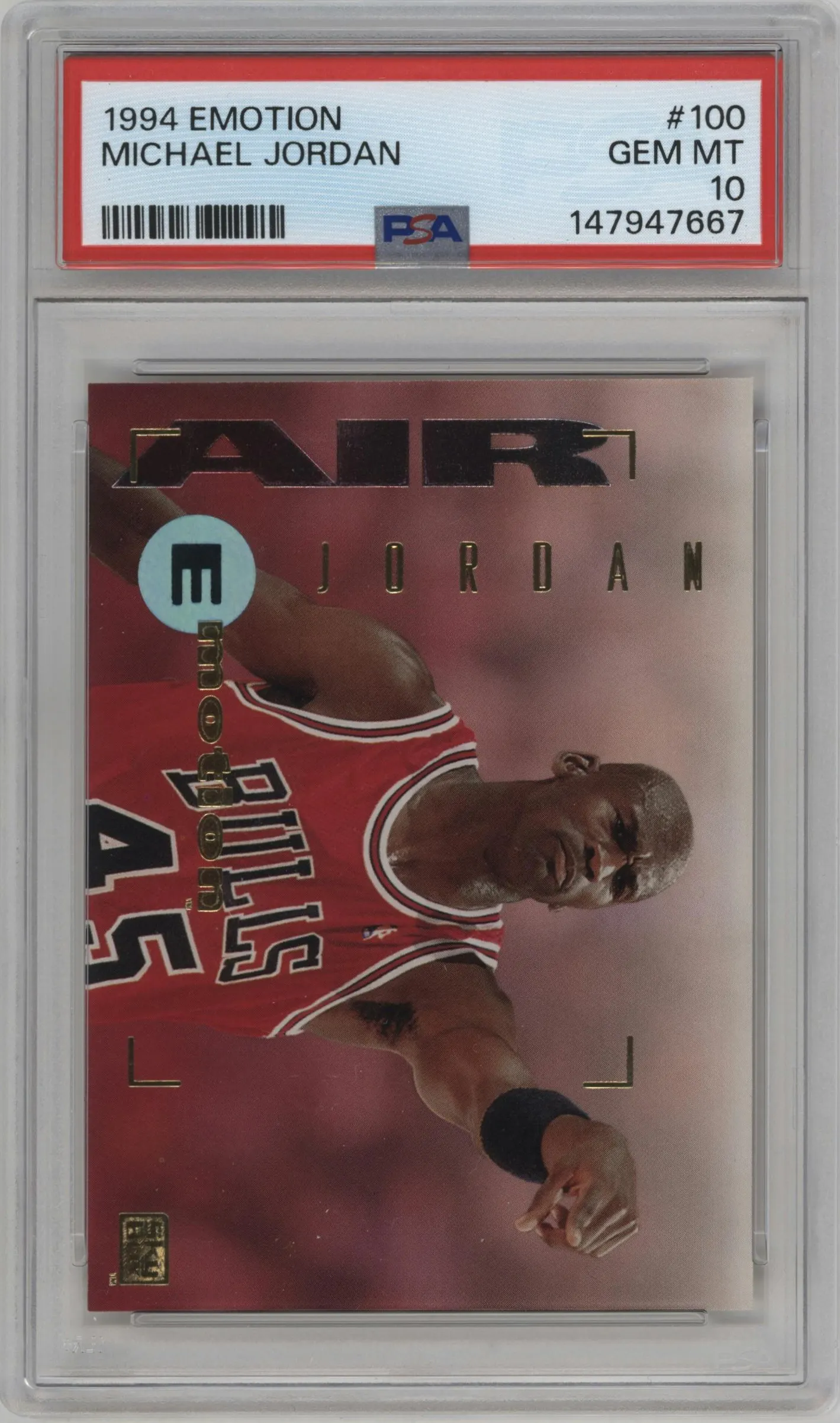 1994 Skybox E-Motion Michael Jordan #100 PSA 10