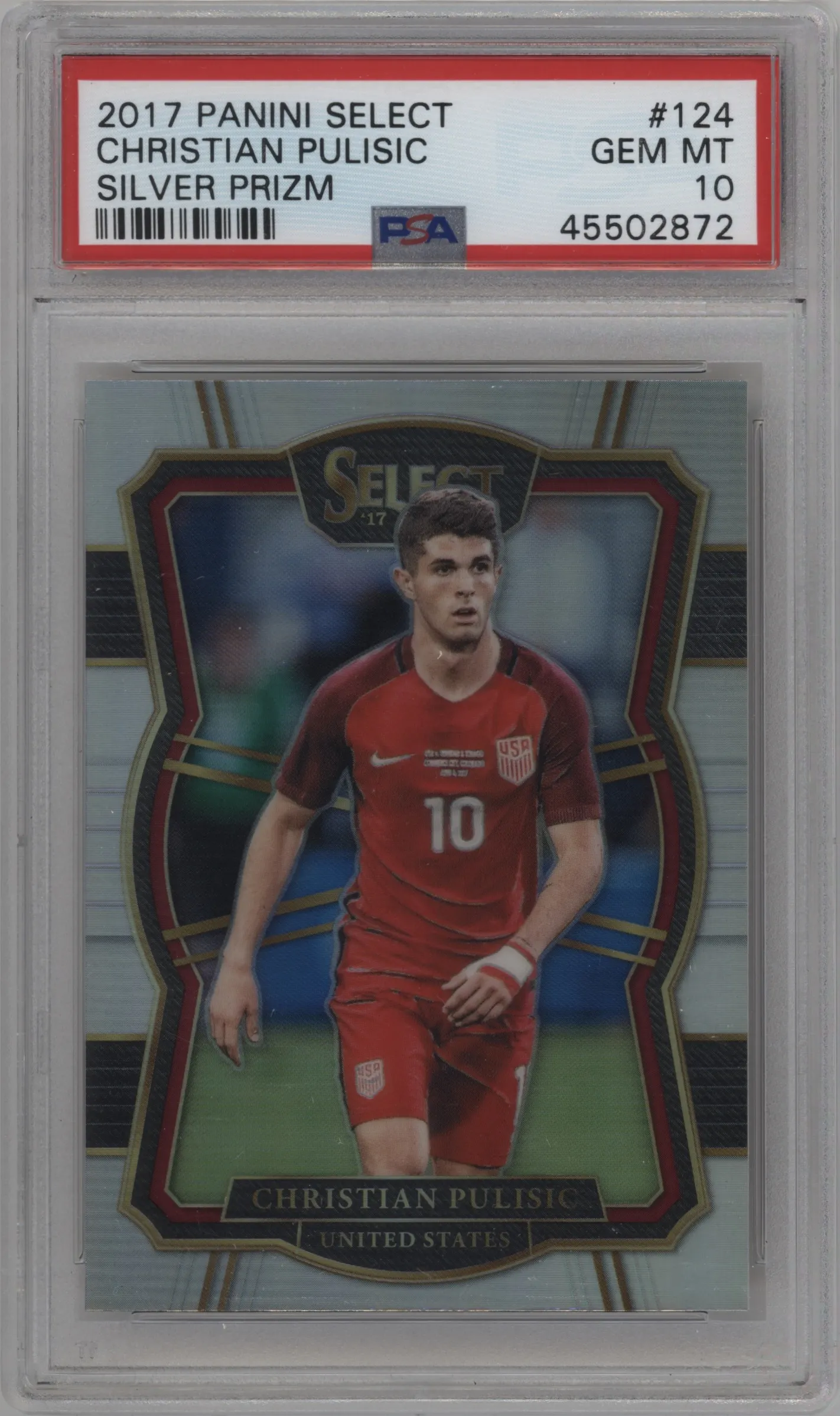 2017 Panini Select Mezzanine Christian Pulisic Silver #124 PSA 10