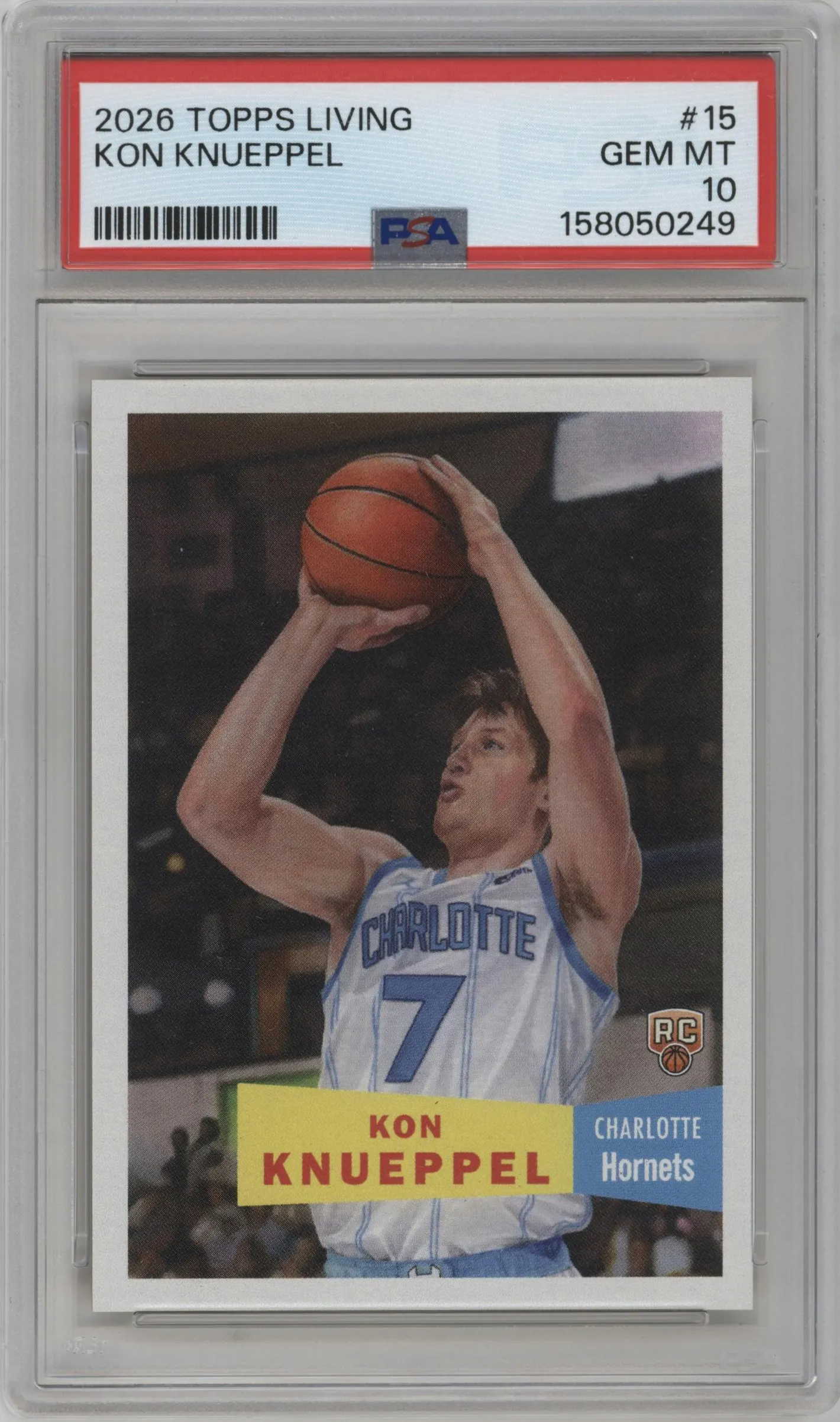 2025 Topps Living Kon Knueppel #15 PSA 10