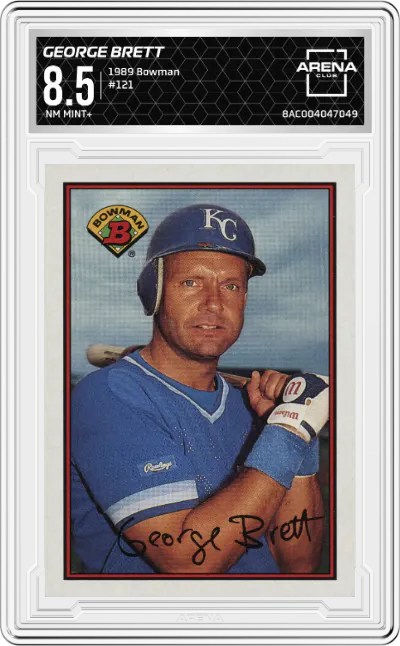 1989 Bowman George Brett #121 ARENA CLUB 8.5