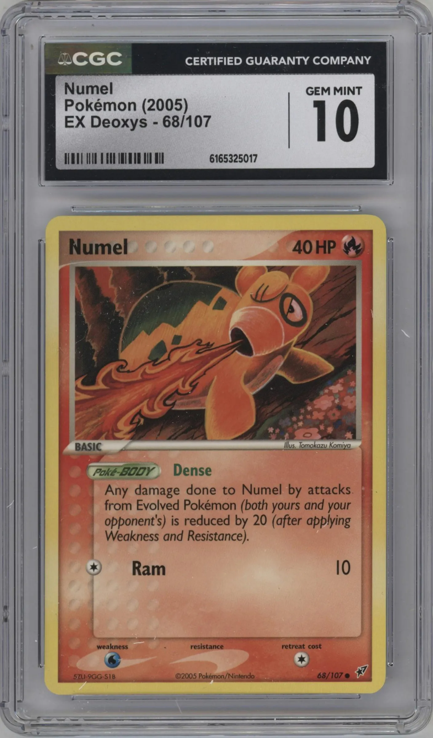 2005 Pokemon EX Deoxys Numel #68 CGC 10