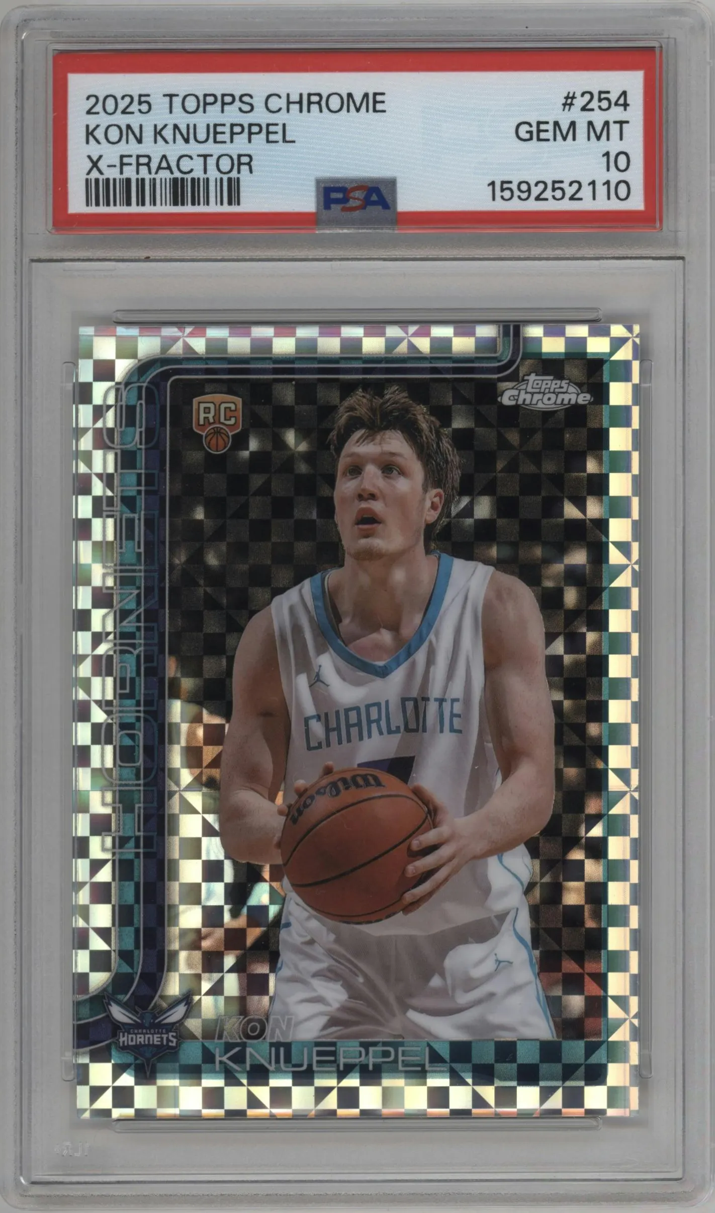 2025 Topps Chrome Kon Knueppel X-Fractor #254 PSA 10