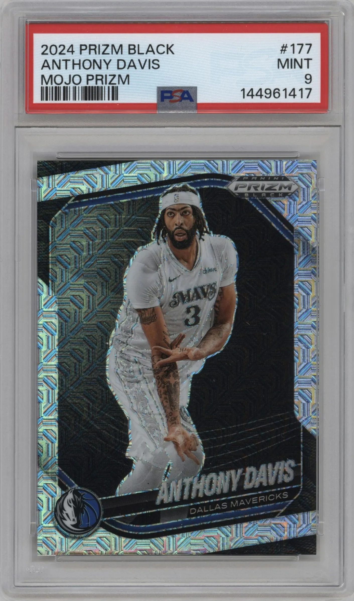 2024 Panini Prizm Black Anthony Davis Mojo #177 PSA 9