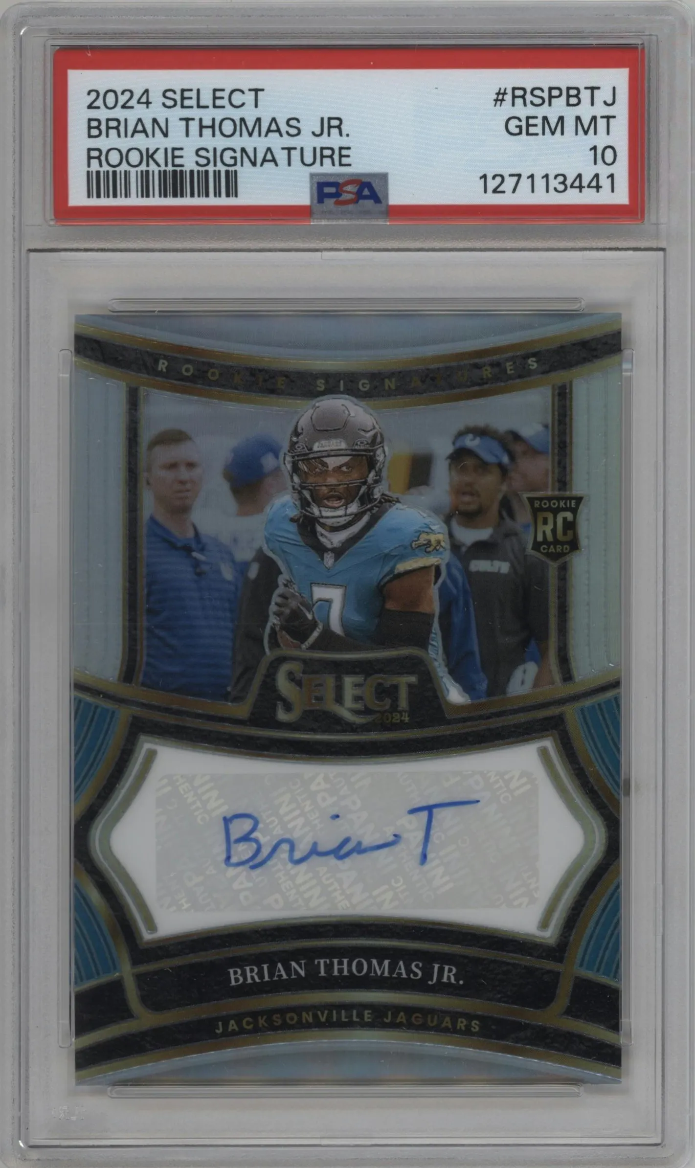 2024 Panini Select Rke.Sig. Brian Thomas Jr. #RSP-BTJ PSA 10