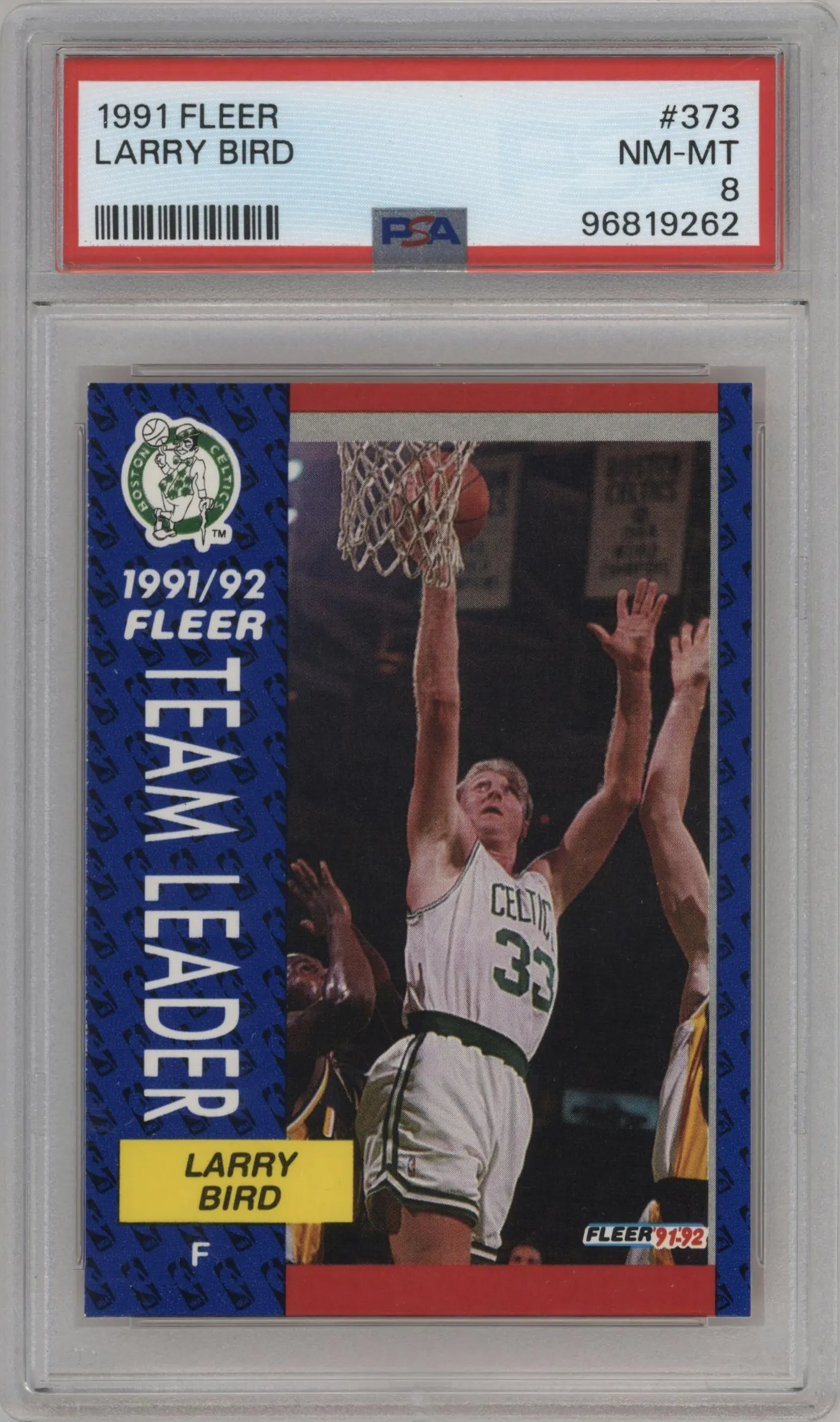 1991 Fleer Larry Bird #373 PSA 8