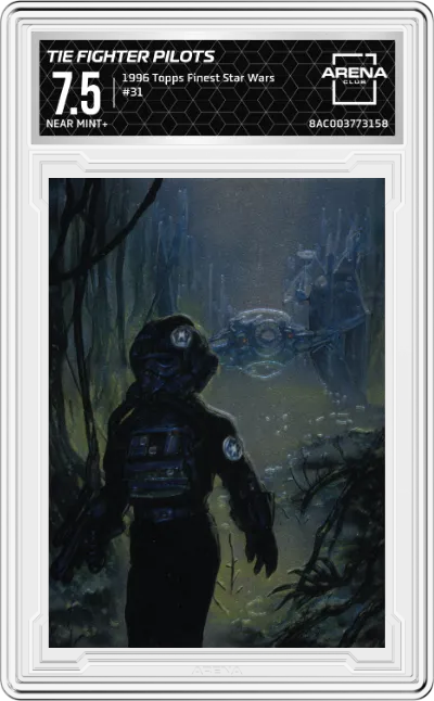 1996 Topps Finest Star Wars TIE Fighter Pilots #31 ARENA CLUB 7.5