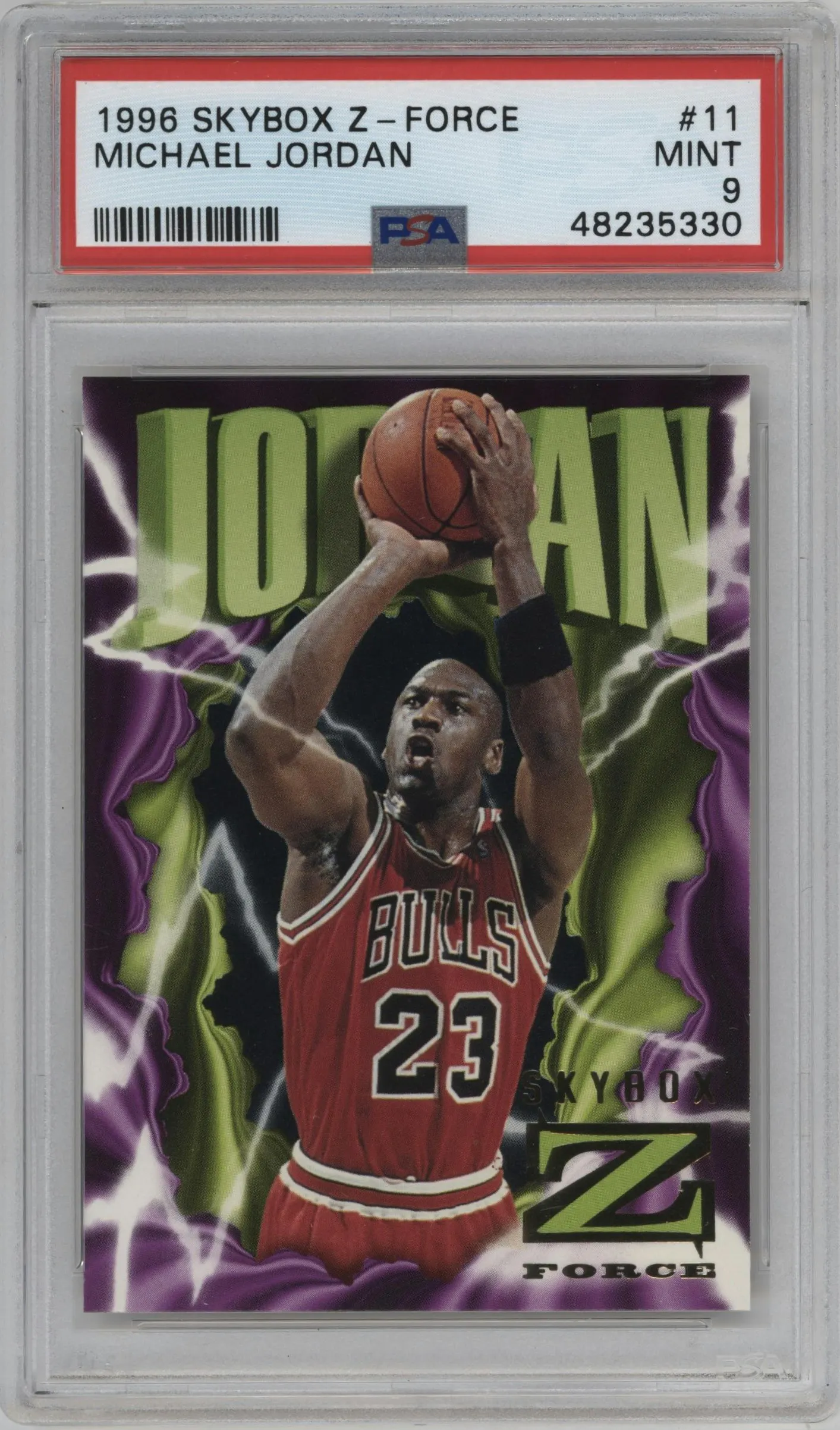 1996 Skybox Z-Force Michael Jordan #11 PSA 9
