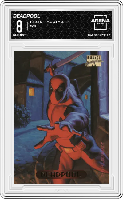 1994 Fleer Marvel Masterpieces Deadpool #28 ARENA CLUB 8