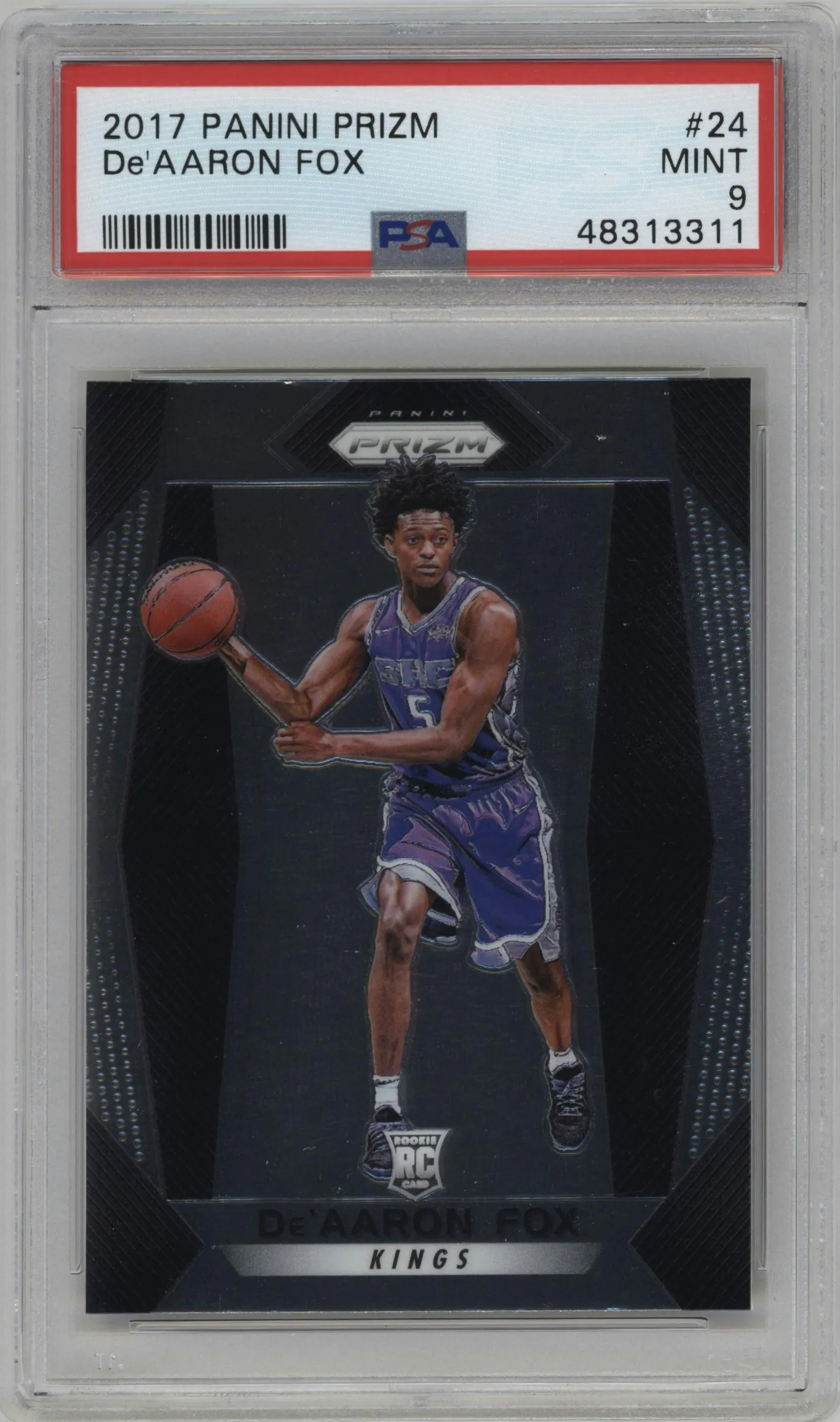 2017 Panini Prizm De'Aaron Fox #24 PSA 9