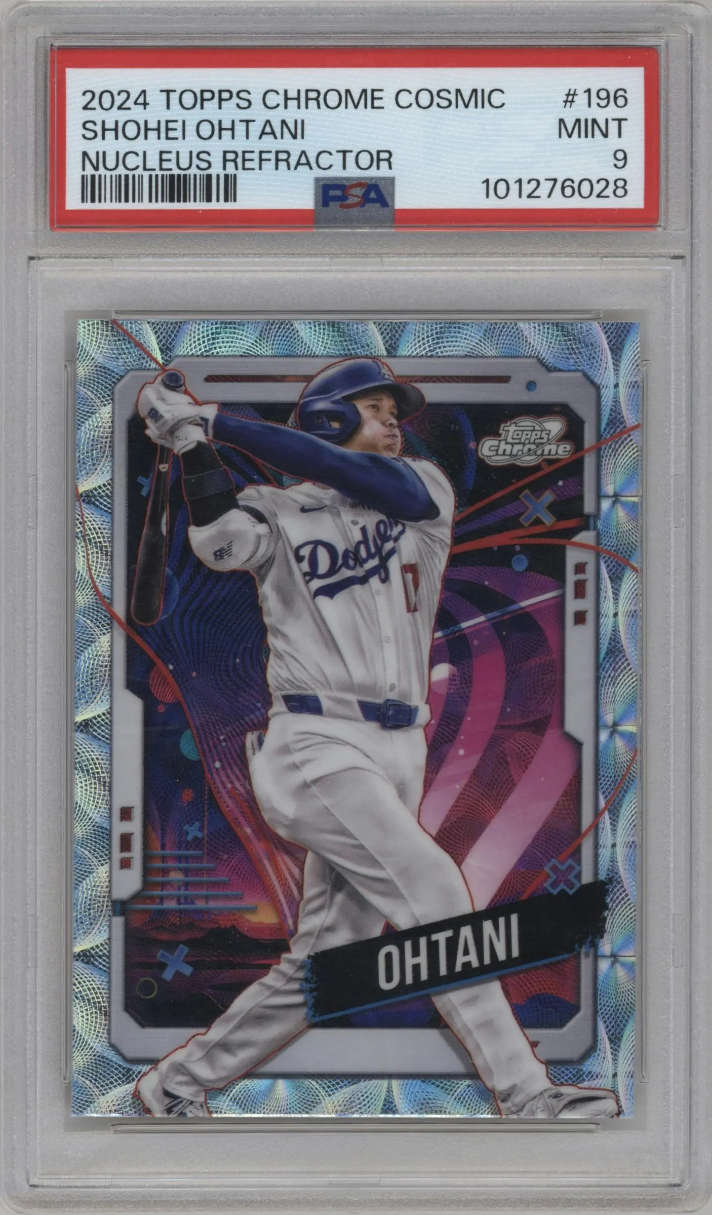 2024 Topps Cosmic Chrome Shohei Ohtani Nucleus Refractor #196 PSA 9