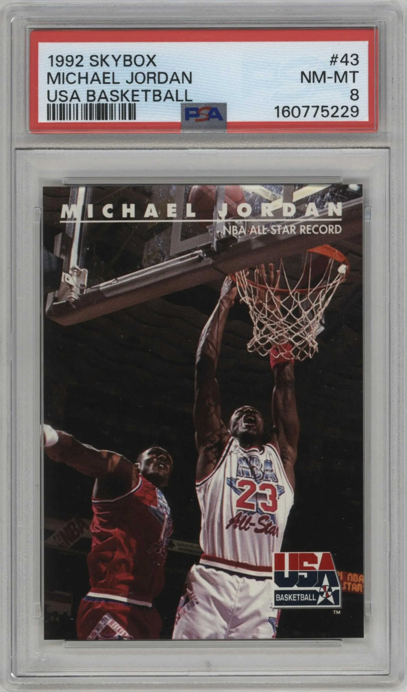 1992 Skybox USA Michael Jordan #43 PSA 8