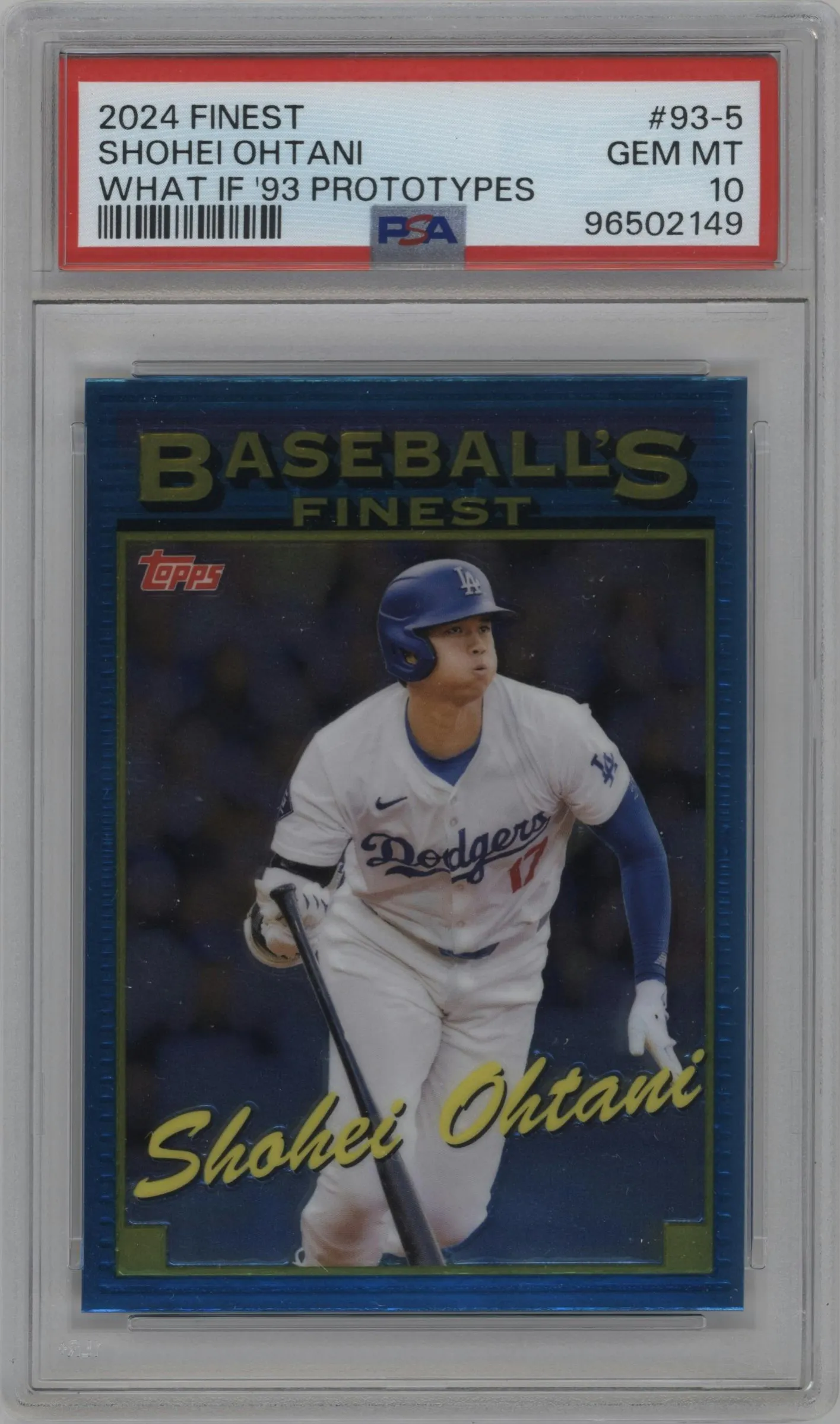 2024 Topps Finest What If...1993 FP Shohei Ohtani PSA 10