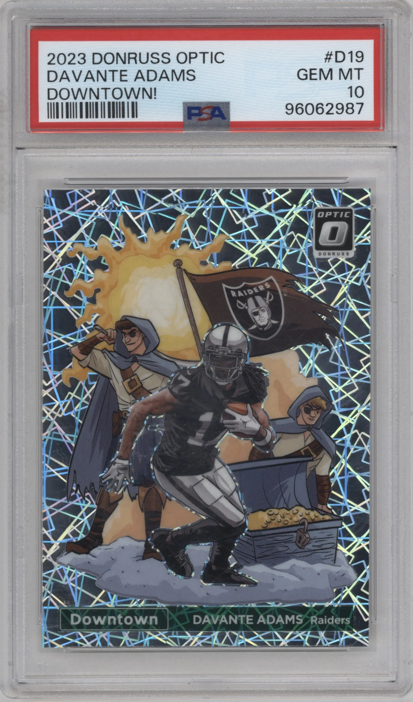 2023 Donruss Optic Downtown Davante Adams #D-19 PSA 10