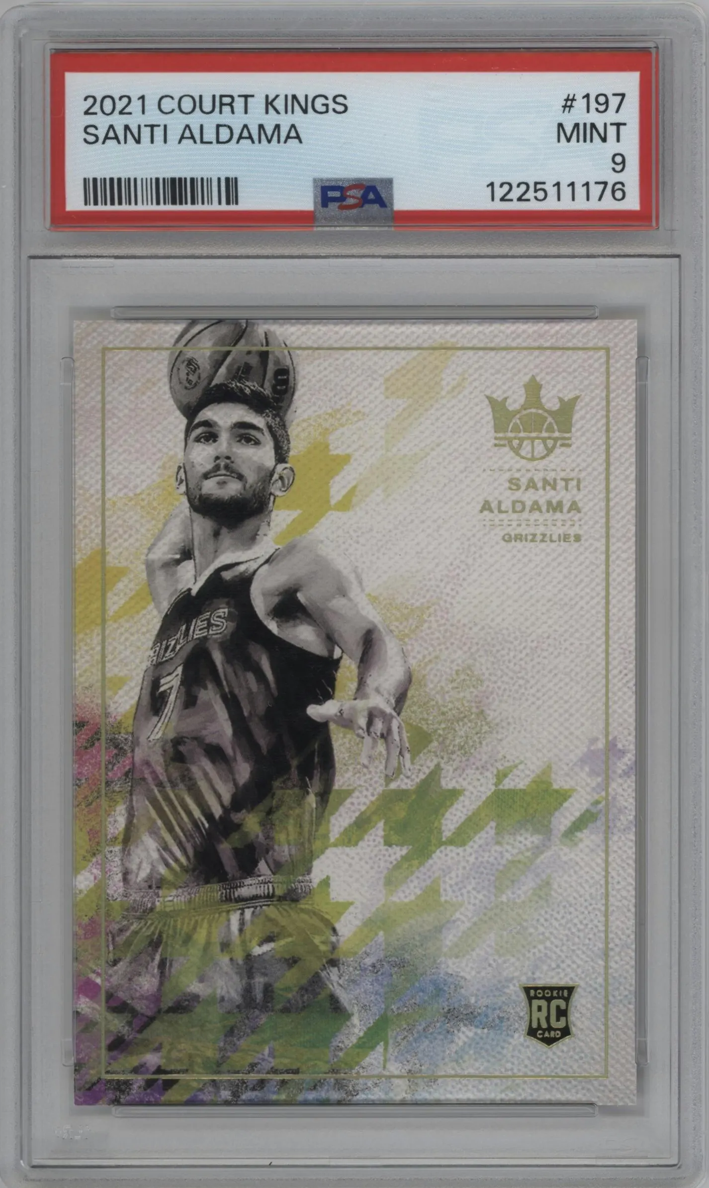 2021 Panini Court Kings Rookies IV Santi Aldama #197 PSA 9