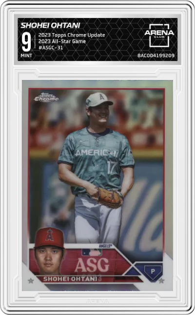 2023 Topps Chrome Update 2023 All-Star Game Shohei Ohtani #ASGC-31 ARENA CLUB 9
