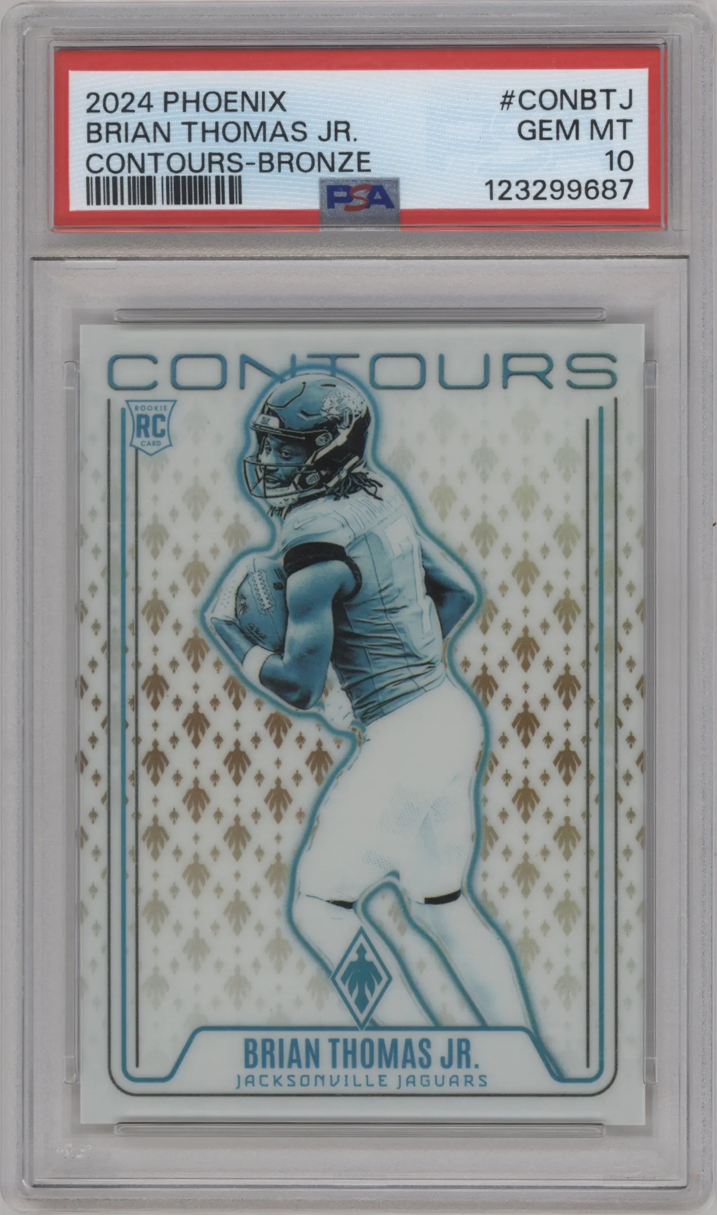 2024 Panini Phoenix Contours Brian Thomas Jr. Bronze #CON-BTJ PSA 10